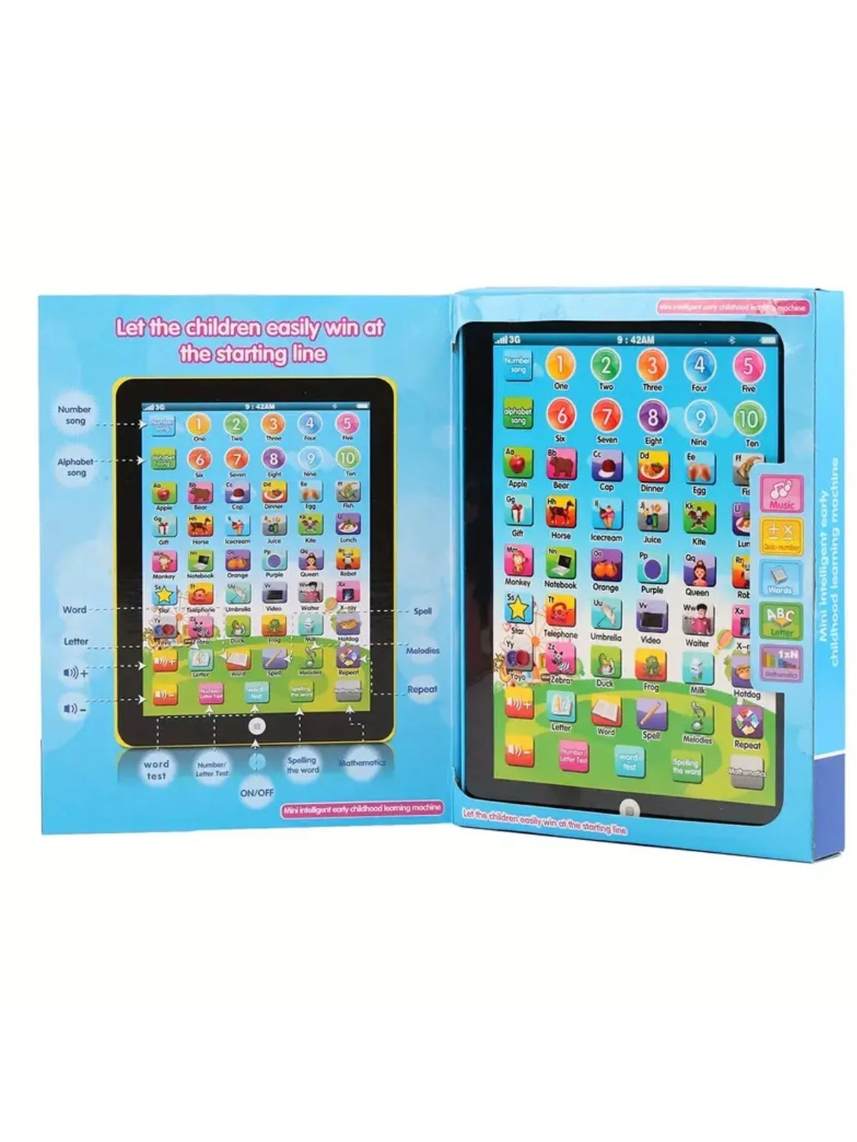 Kids Learning Tablet Toy Interactive Educational Pad with Letters Numbers Words