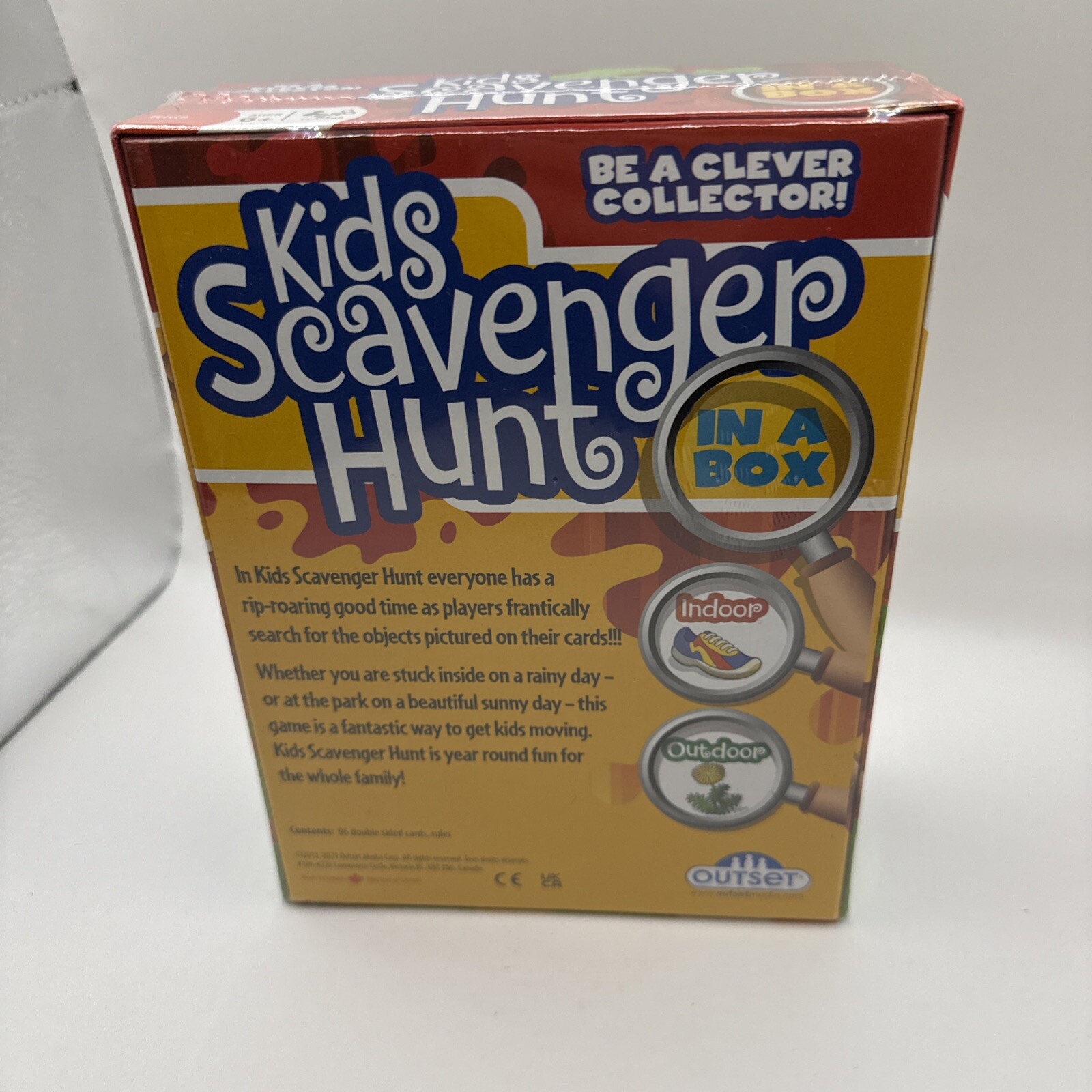 Kids Scavenger Hunt in a Box 2+ Players 96 Card Game Sealed NIB