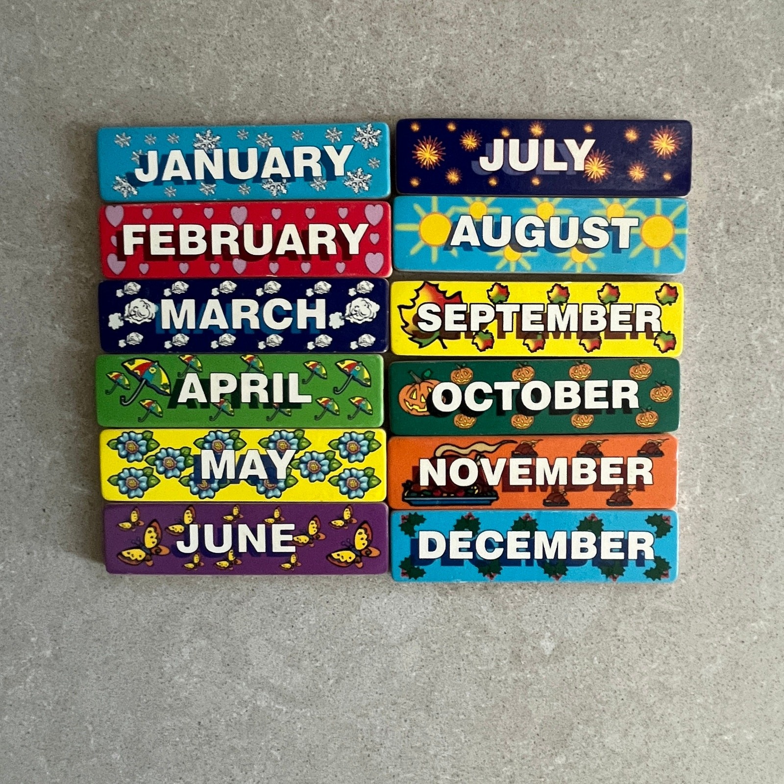 Melissa & Doug Magnetic Daily Monthly Calendar Months Replacement Pieces