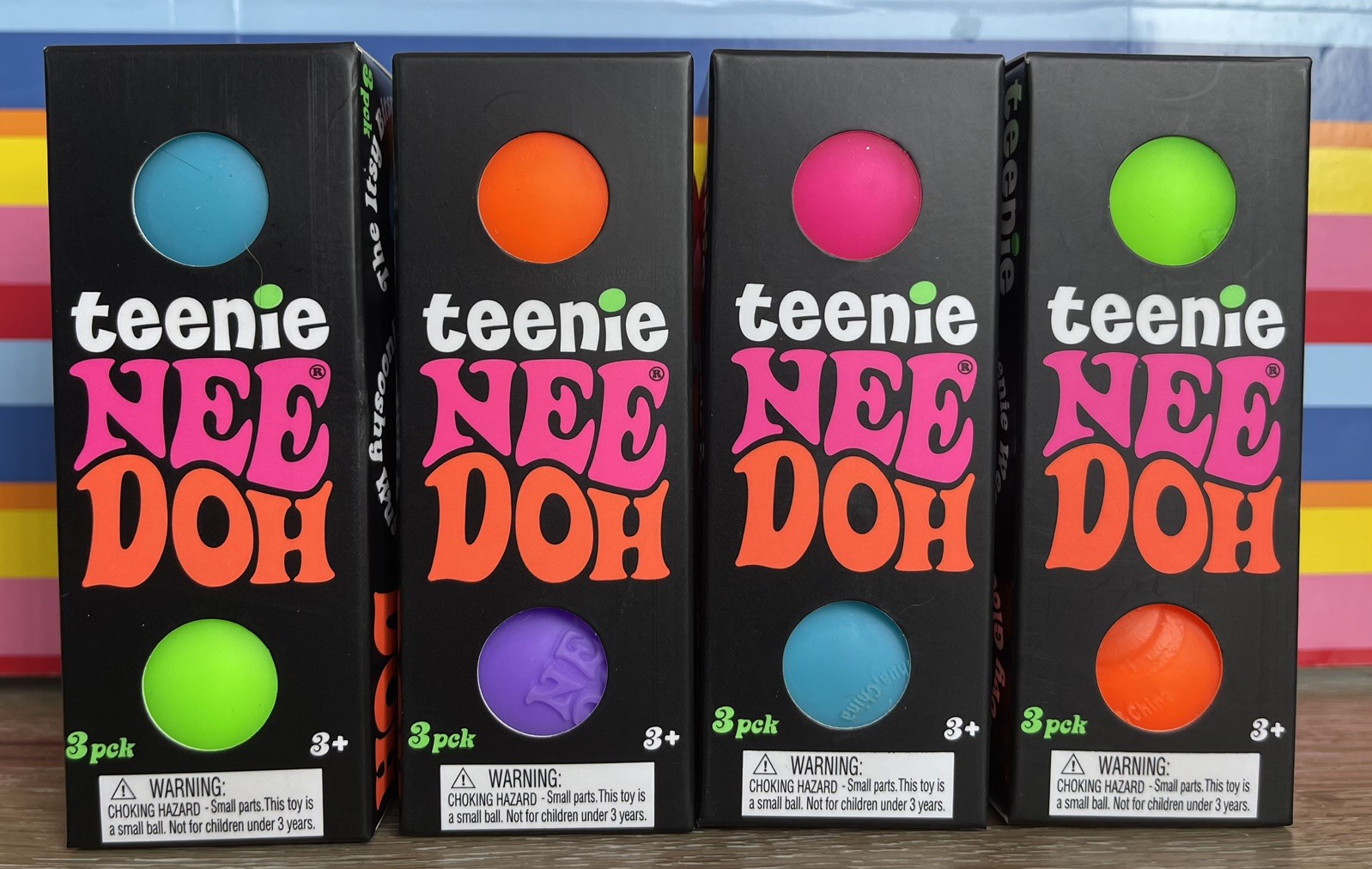 Schylling Teenie NeeDoh Groovy Glob 3-Pack ALL VARIATIONS BUNDLE 100% Authentic