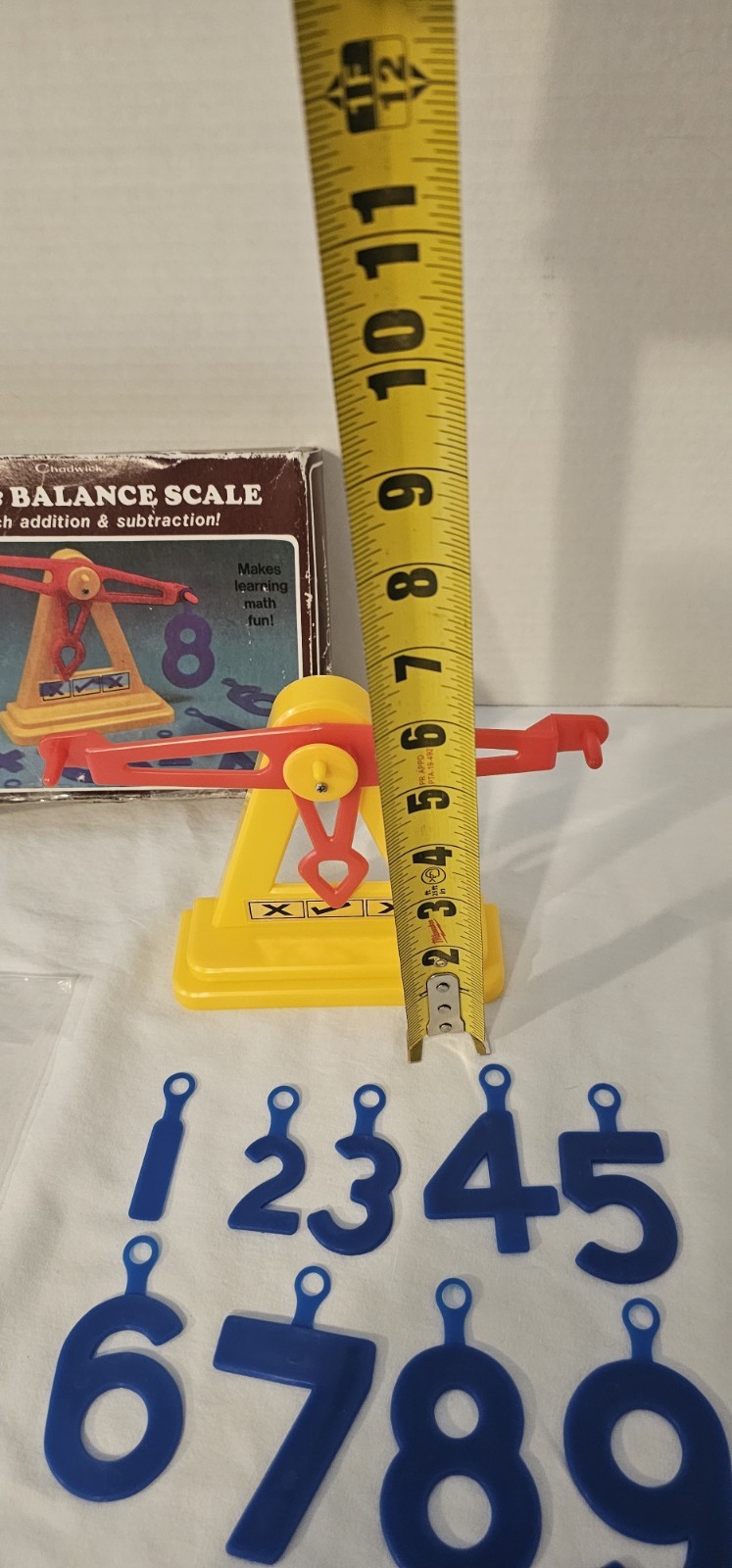 Vintage Chadwick Count & Balance Scale Toy 1986 Math Add Subtract