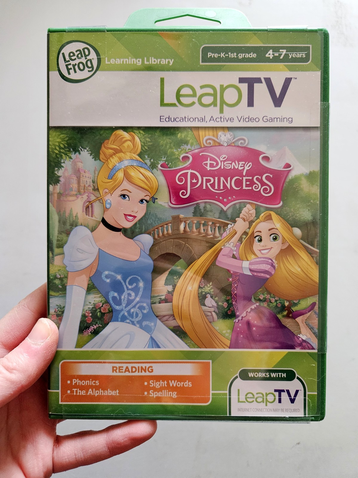 NEW/SEALED LeapTV Leap Frog Disney Princess Reading Pre-K-1st Grade 4-7 Years