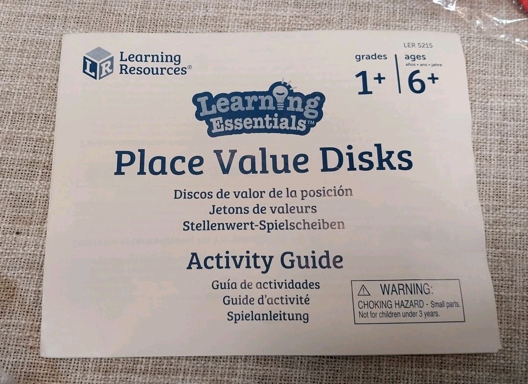 Learning Resources Place Value Foam Discs Set280pcs 8 colors 1s-Milllion Primary