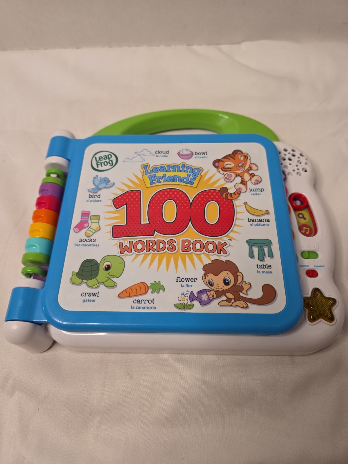 TESTED Leap Frog Learning Friends 100 Words Electronic English Chinese Book Kid