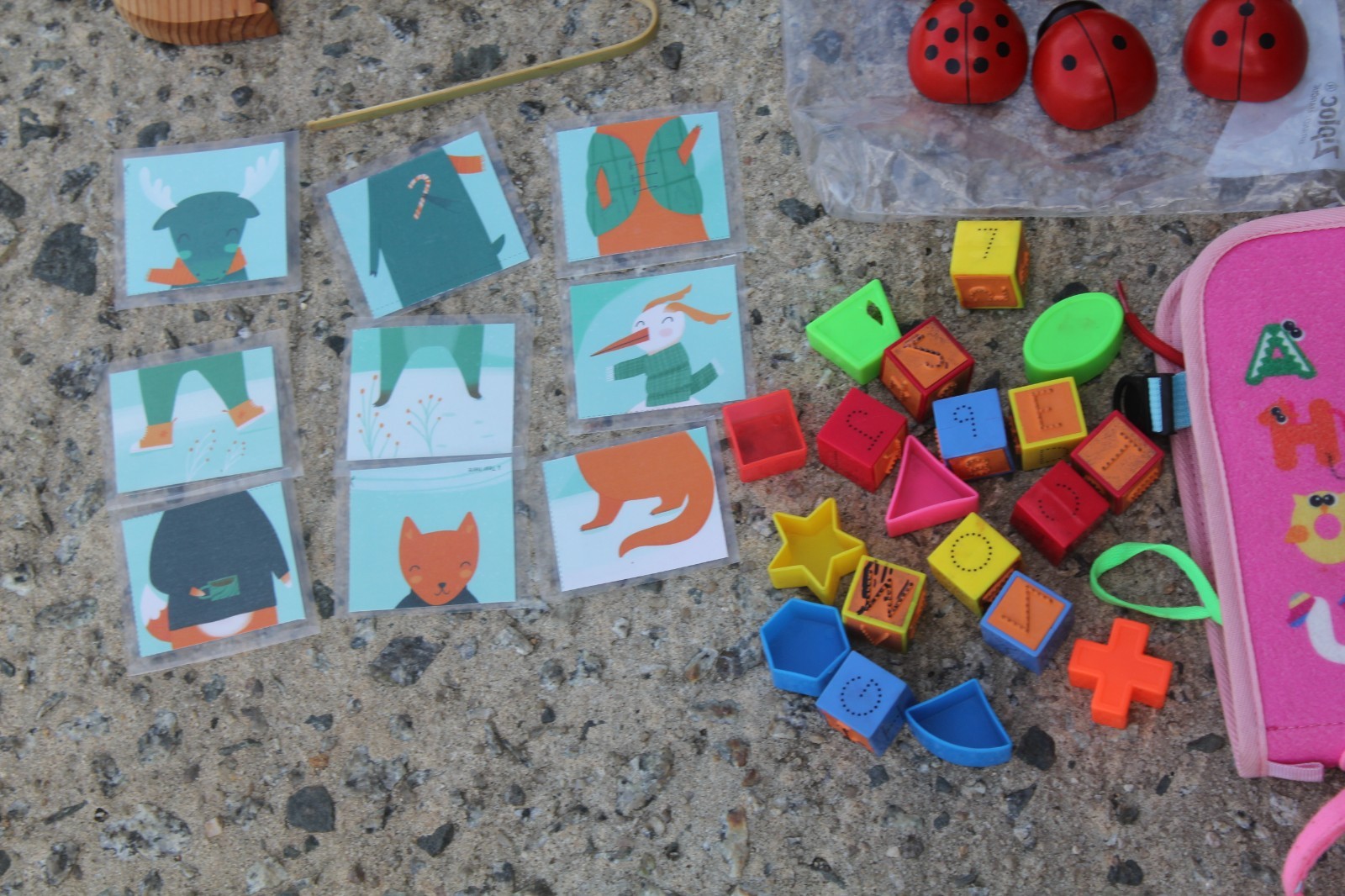 HUGE LOT Sensory Manipulative Wood Counting Toddler Homeschool Learning Tools