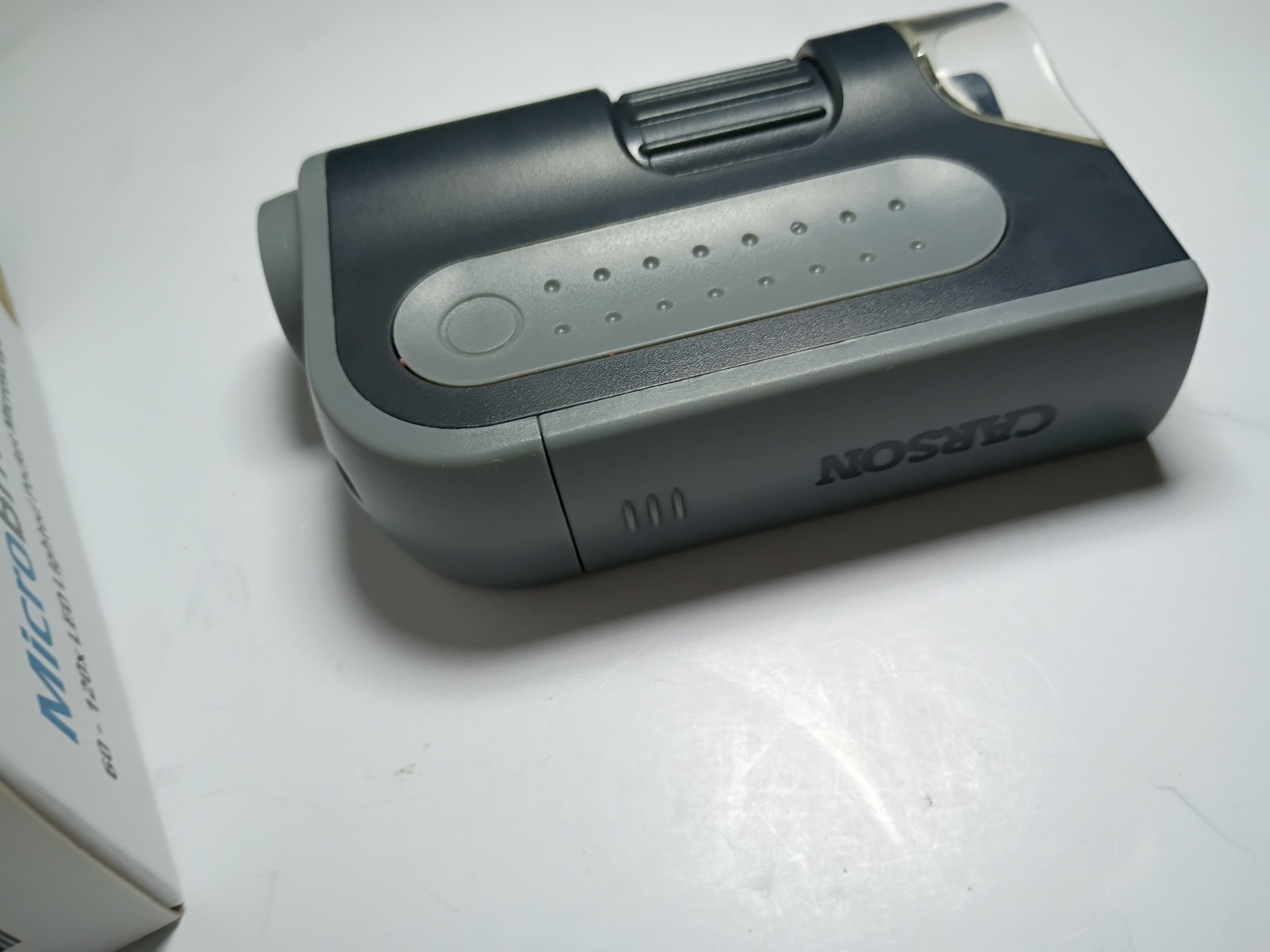 Carson MicroBrite Plus 60x-120x LED Lighted Pocket Microscope MM-300 Gray Boxed