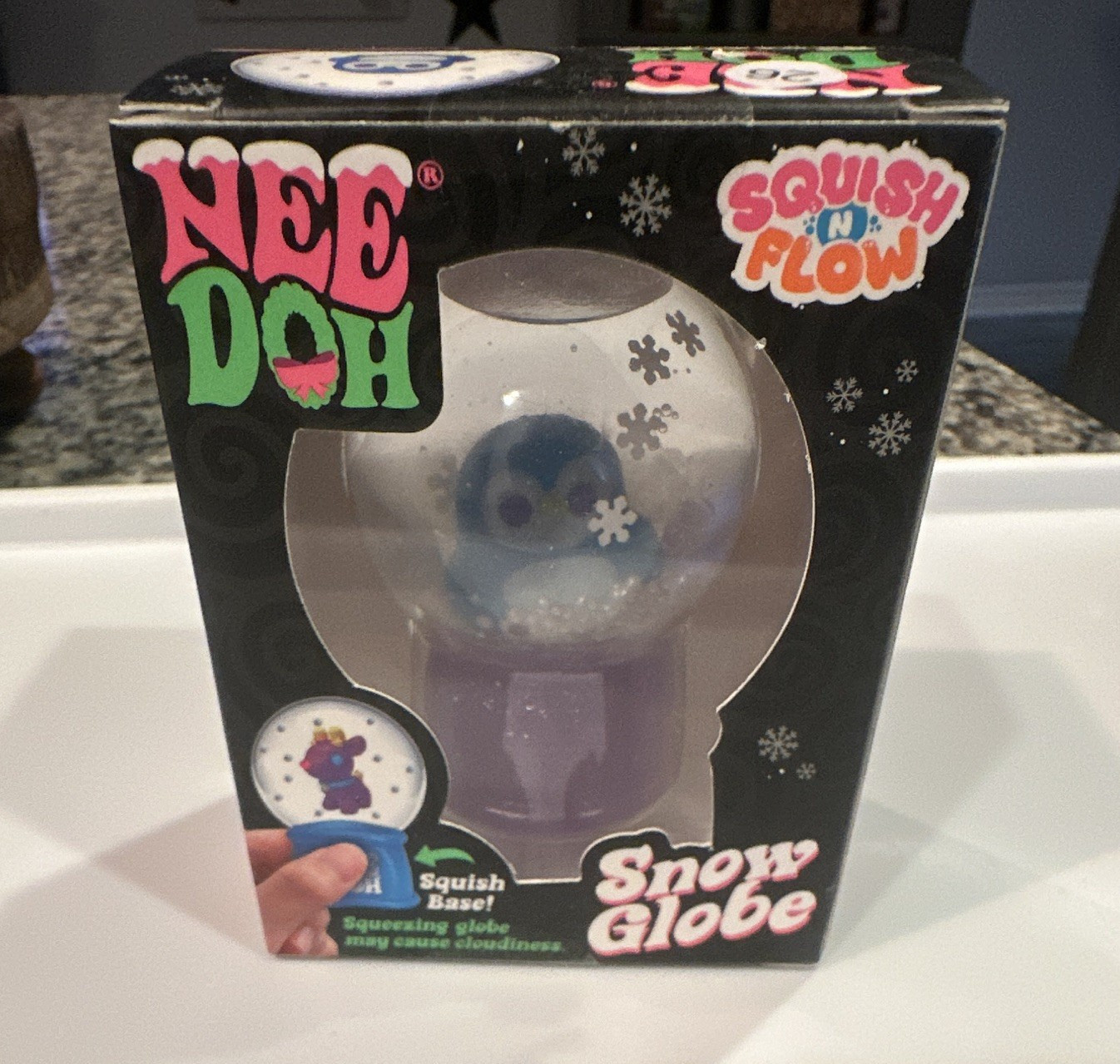 Nee Doh Squish N’ Flow Snow Globe Tactile Squeeze Toy, 2024 (SQMSG)