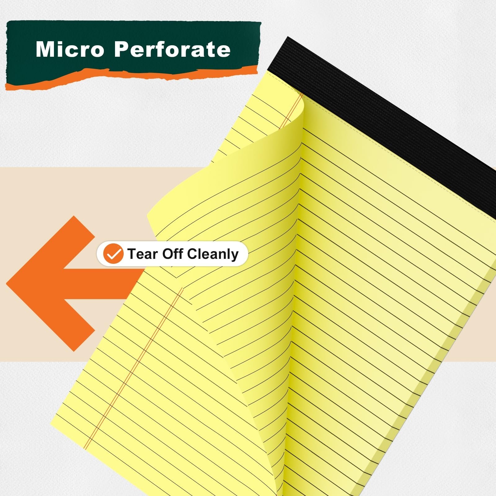 Legal Pads 8.5 x 11 Yellow Note Pads 8.5 x 11.75 Wide Ruled Writing Pads Line…
