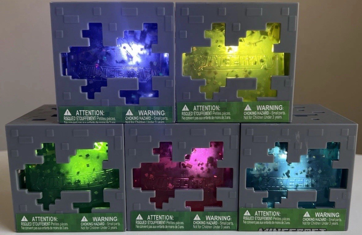 MINECRAFT JELLY CUBES – Viral Squishy IN HAND NEW + RARE – Complete Set [5]🧨 ✅