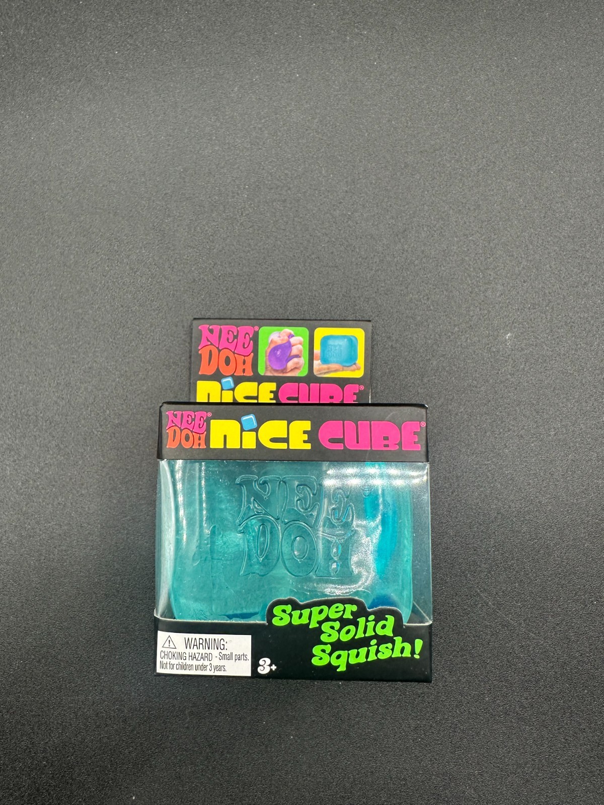 Original Nee Doh Nice Cube – Super Solid Squish! (Blue) – Factory Sealed Needoh