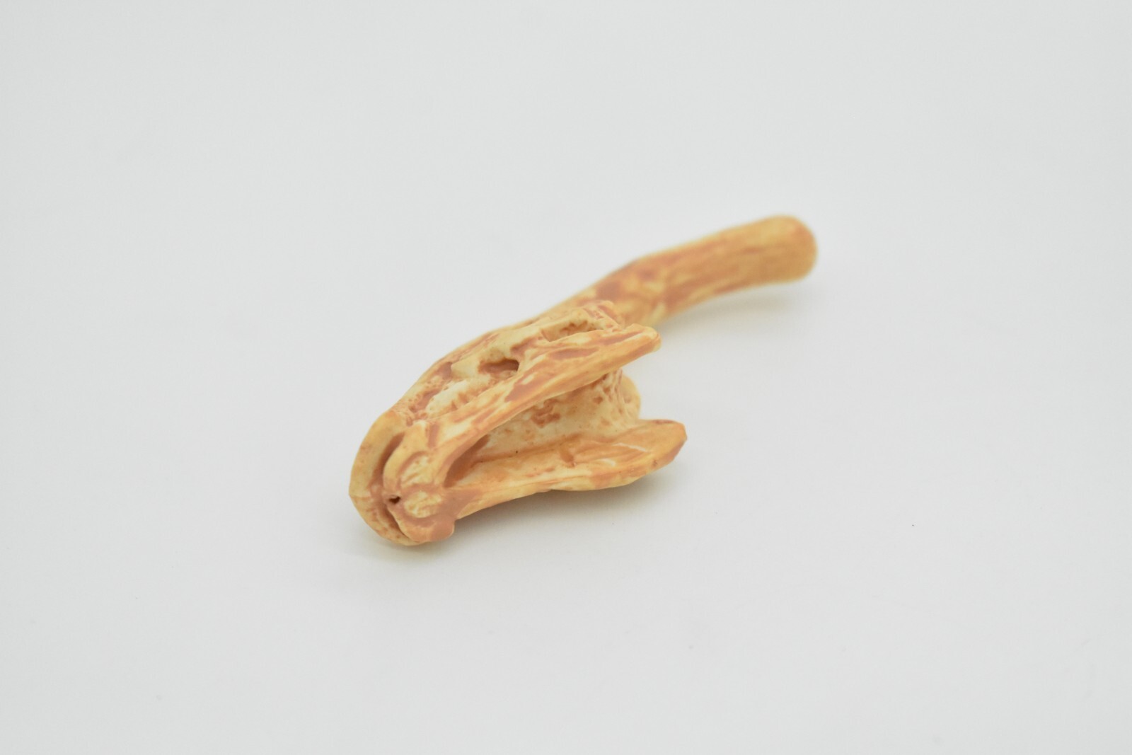 Parasaurolophus, Crested Lizard, Skull Fossil, Realistic Rubber Toy Model 2.5″