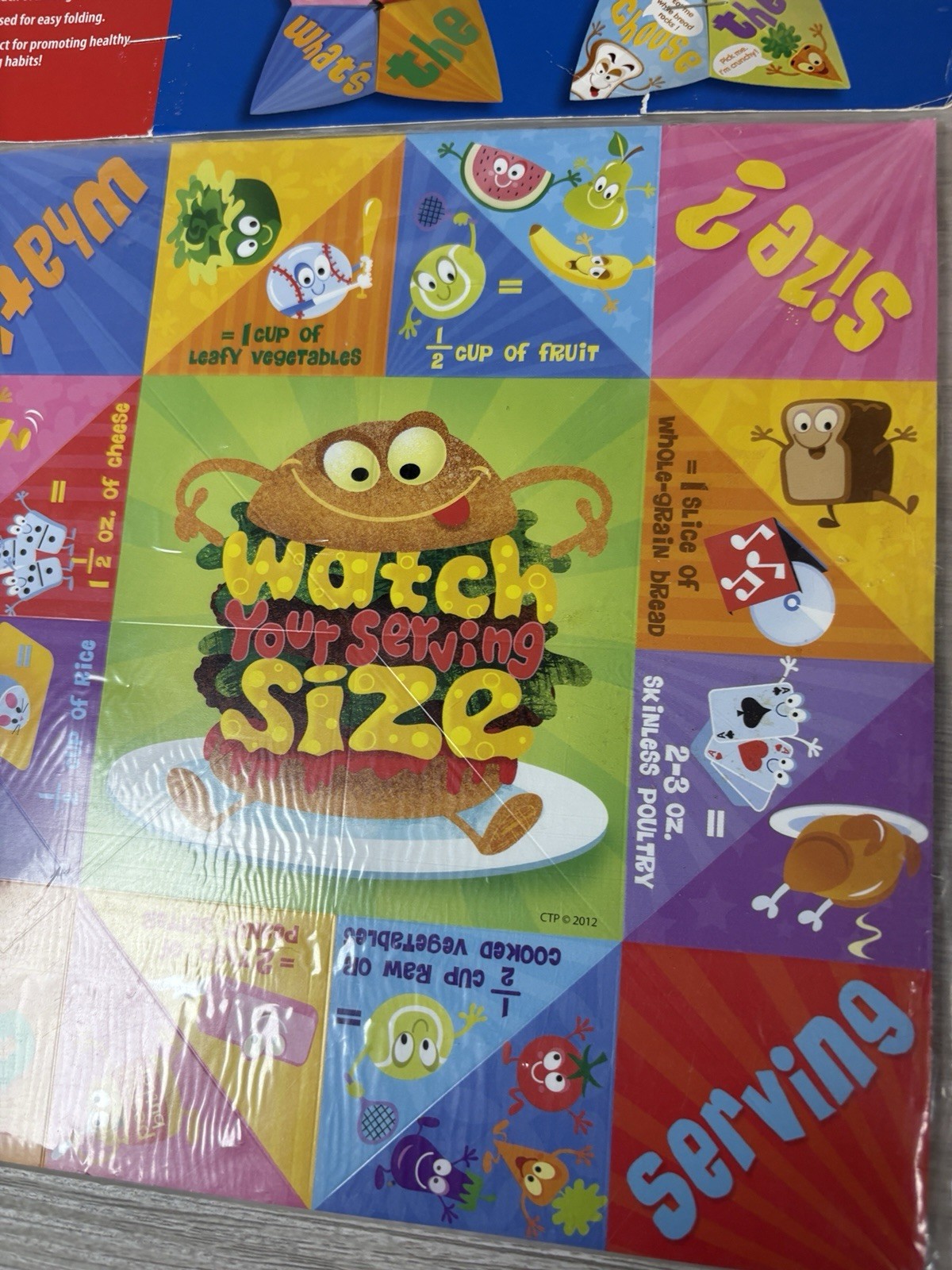 NIP Cootie Catcher CTP7082 Healthy Eating Watch Your Serving Size