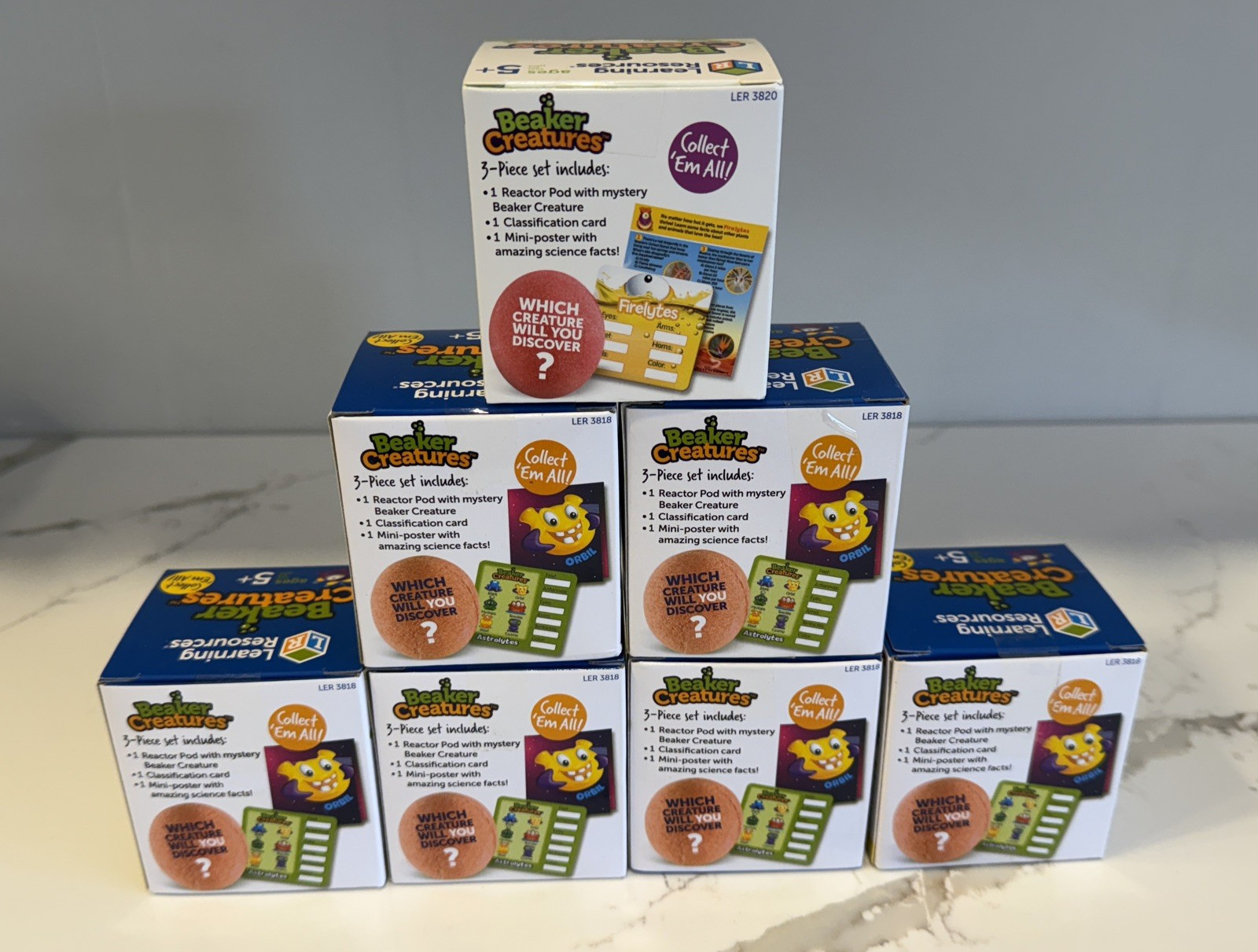 7-Pack Learning Resources Beaker Creatures Reactor Pods Series 1 & 2 STEM *READ*