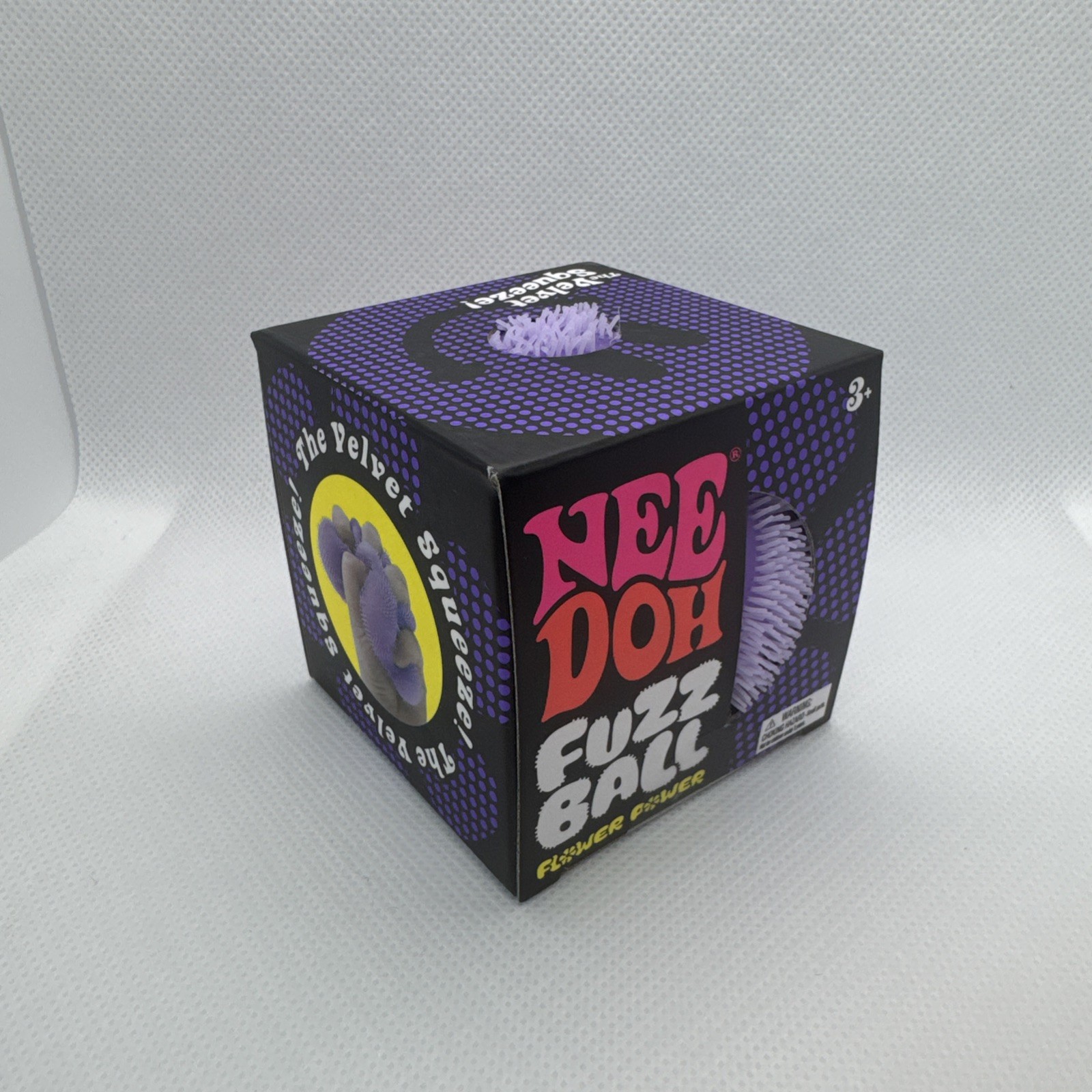 Needoh FUZZ BALL PURPLE Flower Power Nee Doh NEE-DOH Fuzzball NEW IN BOX 🔥