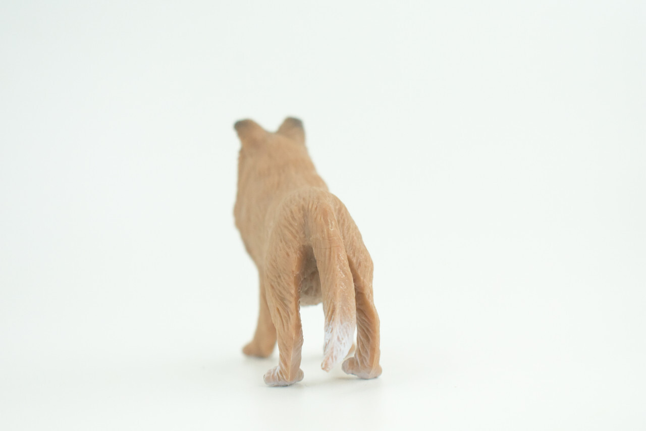 Collie Dog Toy, Brown Realistic Hand Painted Rubber Model, 4 Inches CH790 BB186