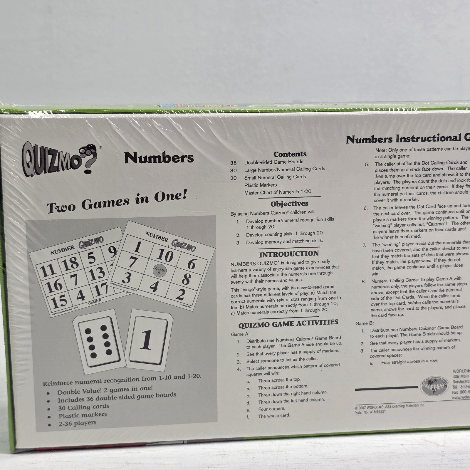 QUIZMO Numbers Educational Bingo Game Flash Cards Learning Ages 4-8 Sealed!