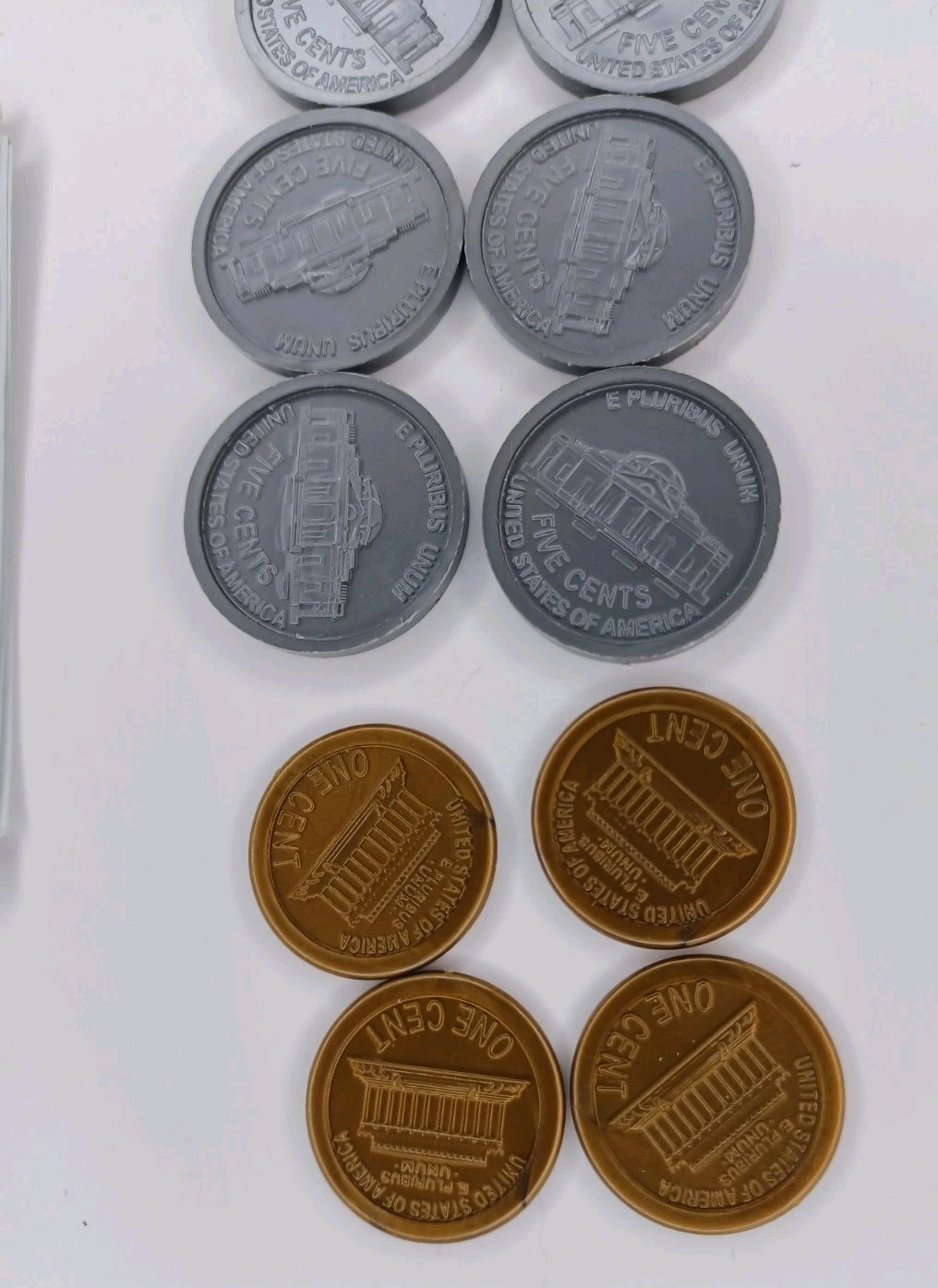 Play Money Paper Bills 4 Denominations & Coins Lot