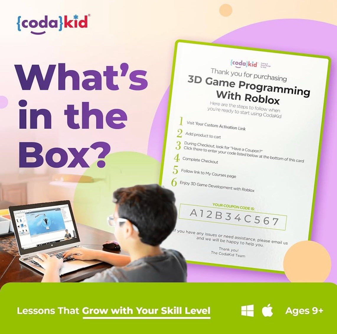 CodaKid 3D Game Programming w/ Roblox – Kids Learn Coding in Lua, Ages 9+