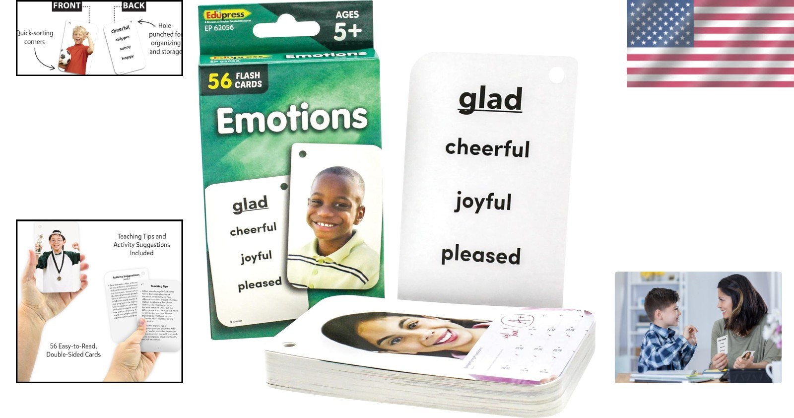 Engaging 56 Emotions Flash Cards for Adult Learning – Storage-Friendly Design
