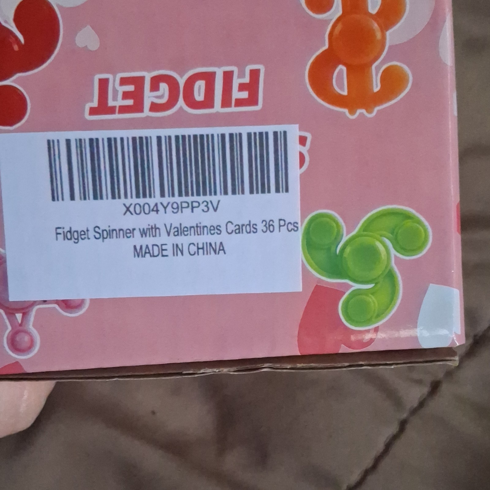 Fidget Spinner with Valentine’s Cards Pink Red Hearts 36pcs X004Y9PP3V
