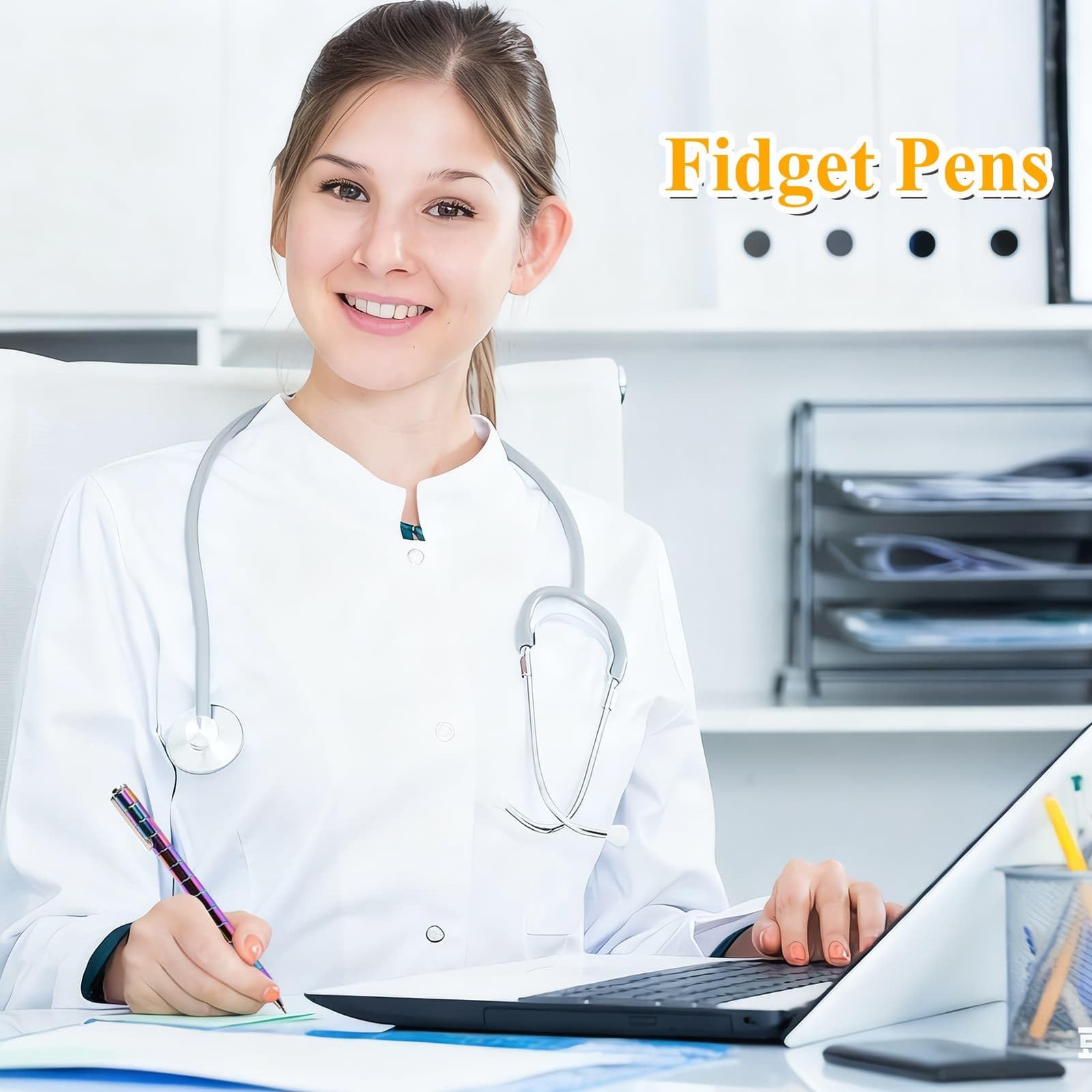 Fidget Toy Pen for Men Teens – Cool Gadget Women Medium, Small-color