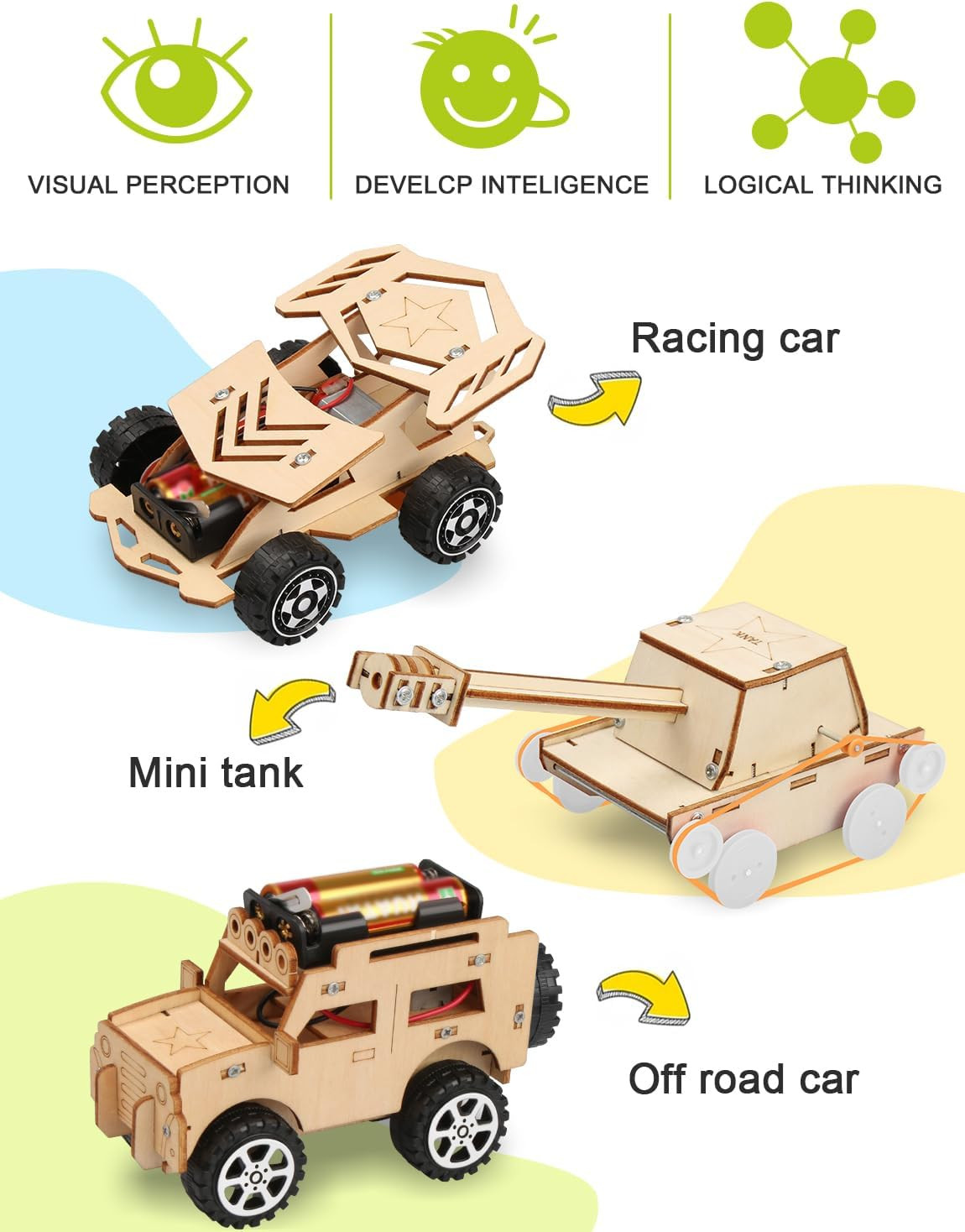 Poraxy 5 in 1 STEM Kits for Kids Age 8-10, Science Building Project Craft for 8-