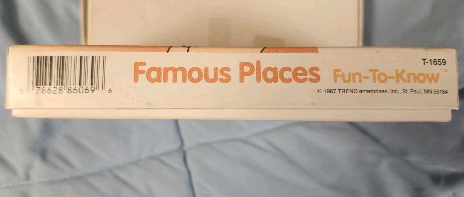 Vtg Trend Enterprises 1986 Animals Fun To Know & 1987 Famous Places Fun To Know
