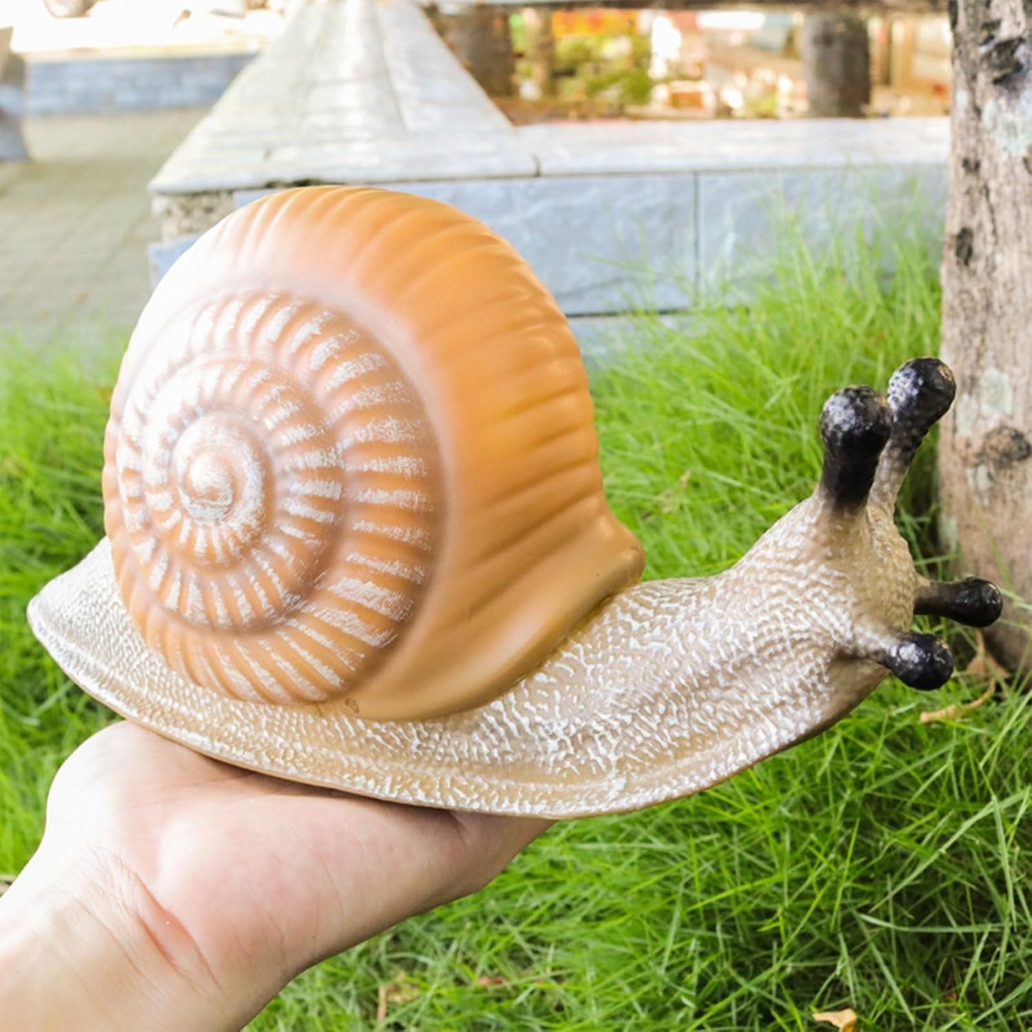 Soft Rubber Snail Figurine Toy Large Reptile Model Snail Stuffed Animal Figures