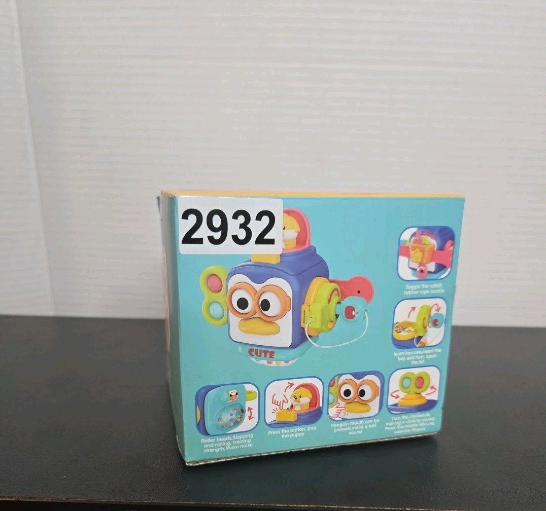 Busy Toys Activity Cubes Toys, Blue, Sensory Toys for Toddlers Age 12m +