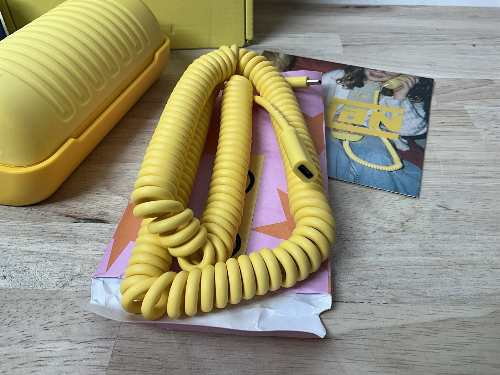 Tin Can Yellow Phone Kids Landline Answer Me – No Power Cable