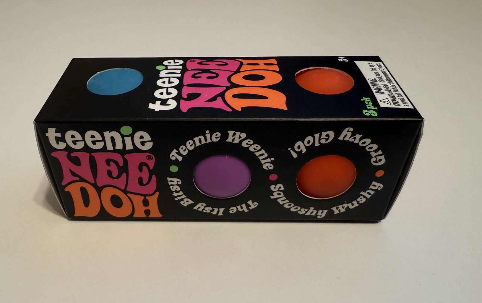 NeeDoh Teenie Groovy Glob Squeeze Toys 3 Pack, Brand New