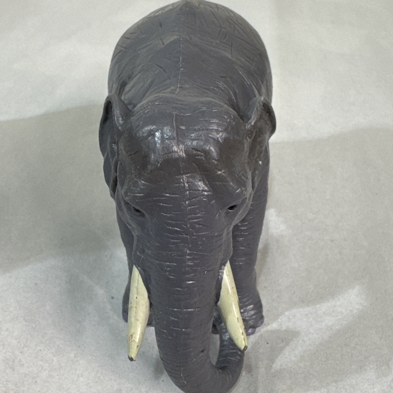 Terra by Battat Gray African Elephants Lot of 2 Lightly Used Hard Plastic Toy