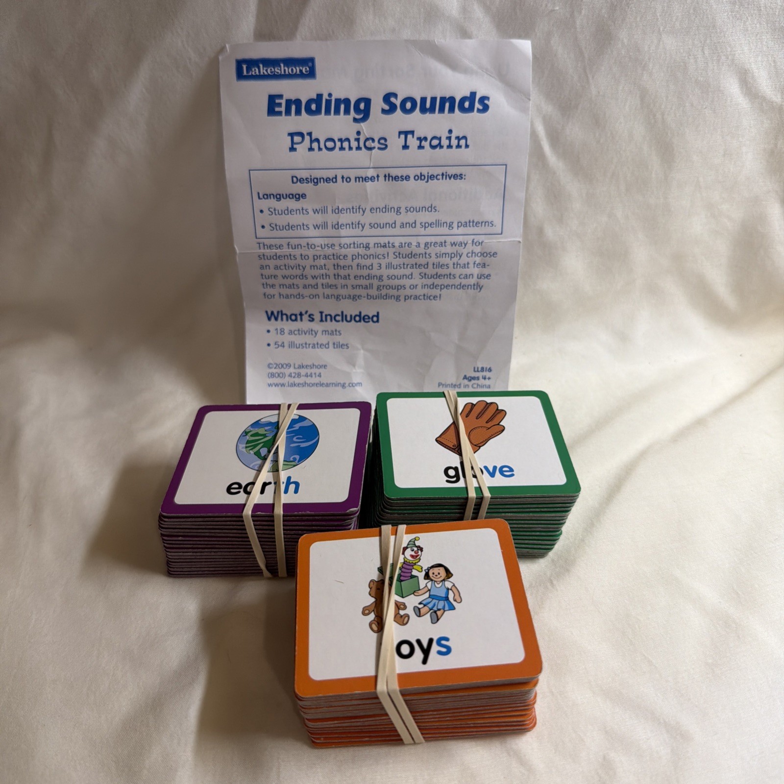 Lakeshore Learning Ending Sounds Phonics Train Ages 4+