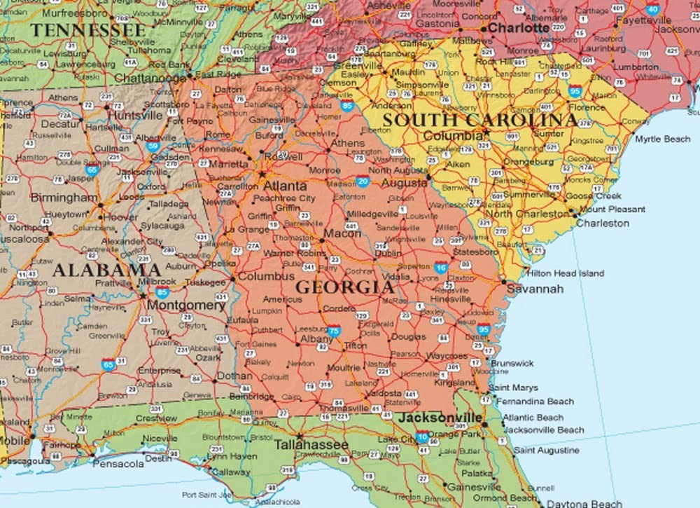 24×36 Classic 3D World & USA Wall Map Set – Laminated Educational Decor