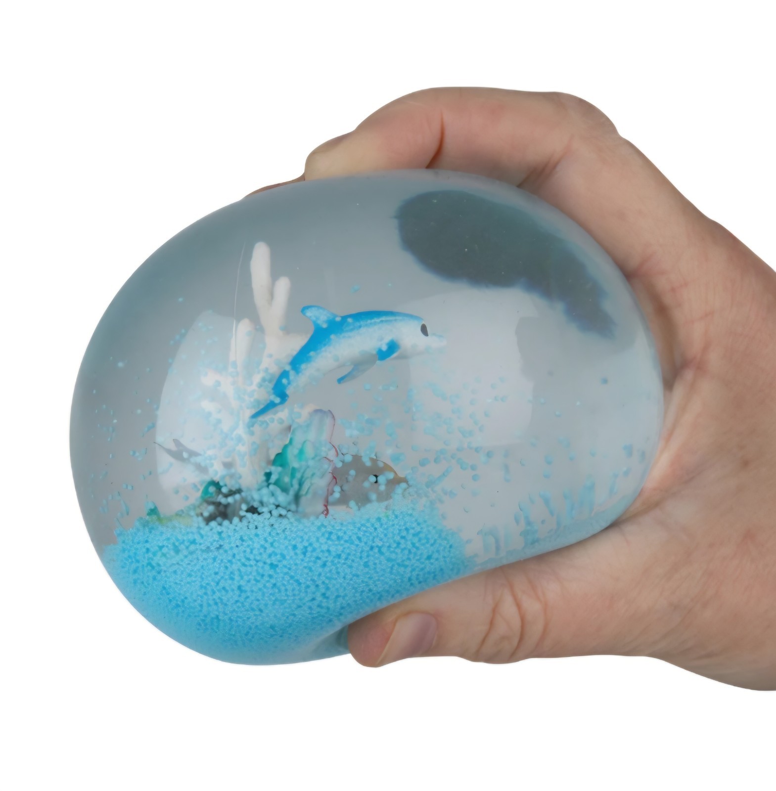 ORB™ Squish-O Sphere Squish Toy Fidget Stress Fun Dolphin Aquarium