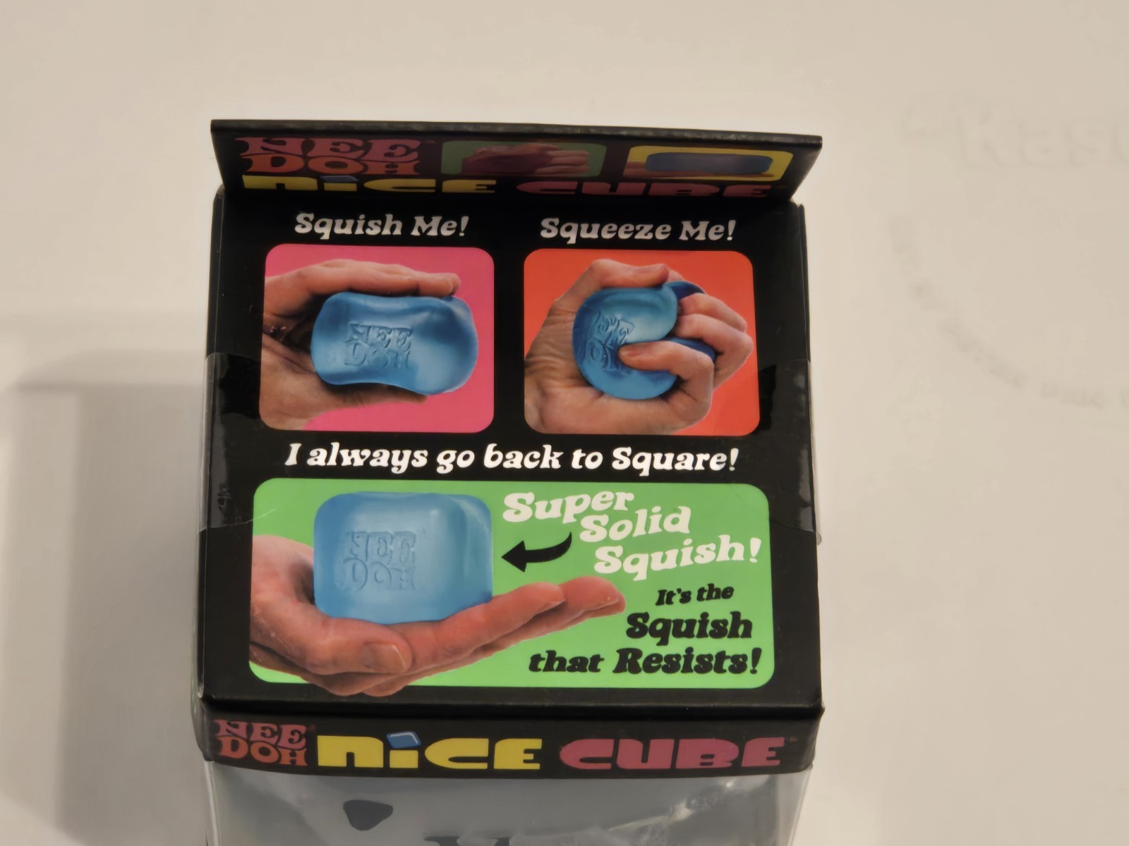 Nee Doh Nice Cube Blue Ice Super Solid Squish Authentic NEW