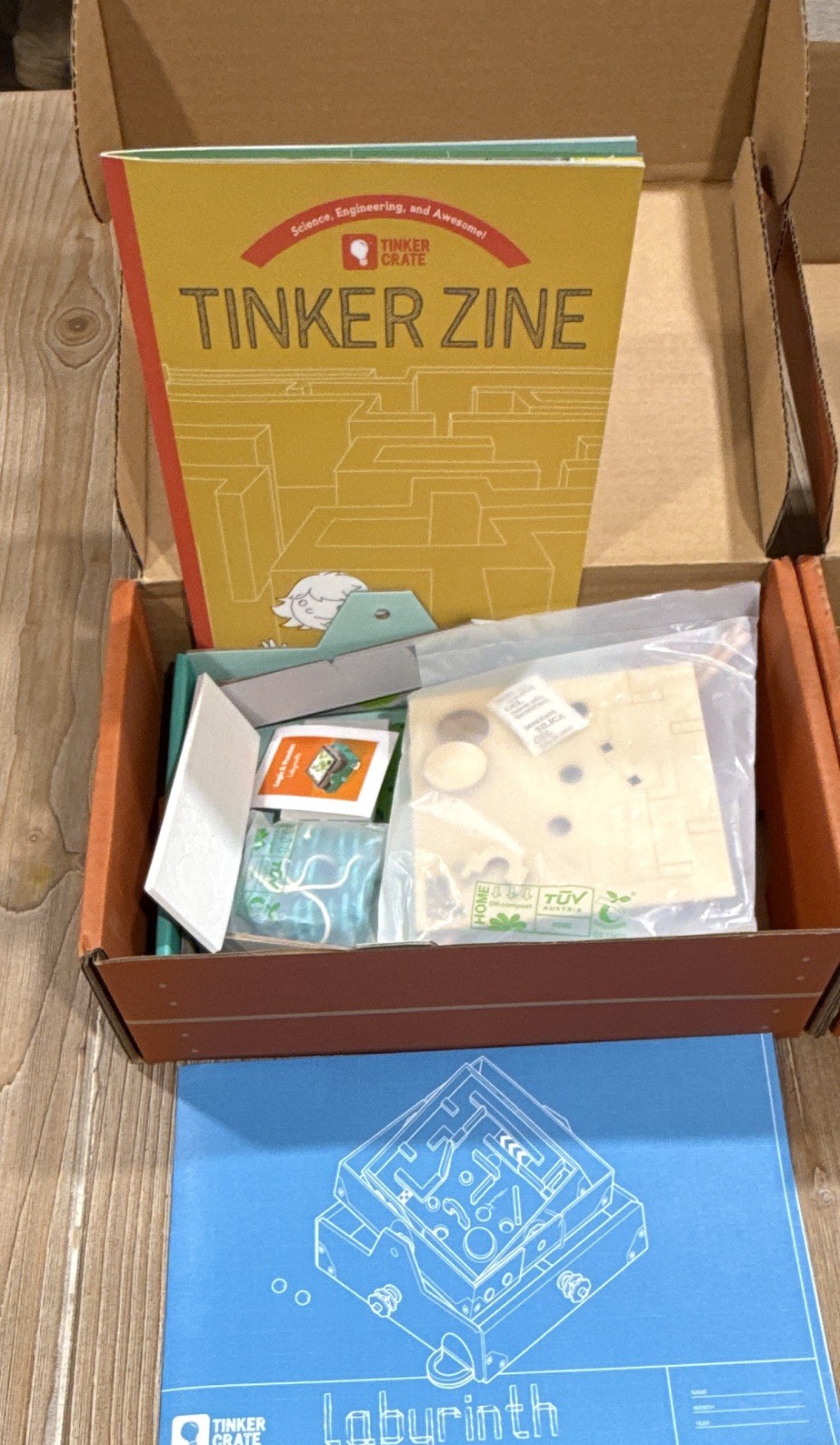 Lot of 2 KiwiCo Tinker Crate STEM Kits Labyrinth & Arcade Catapult New Ages 9-14