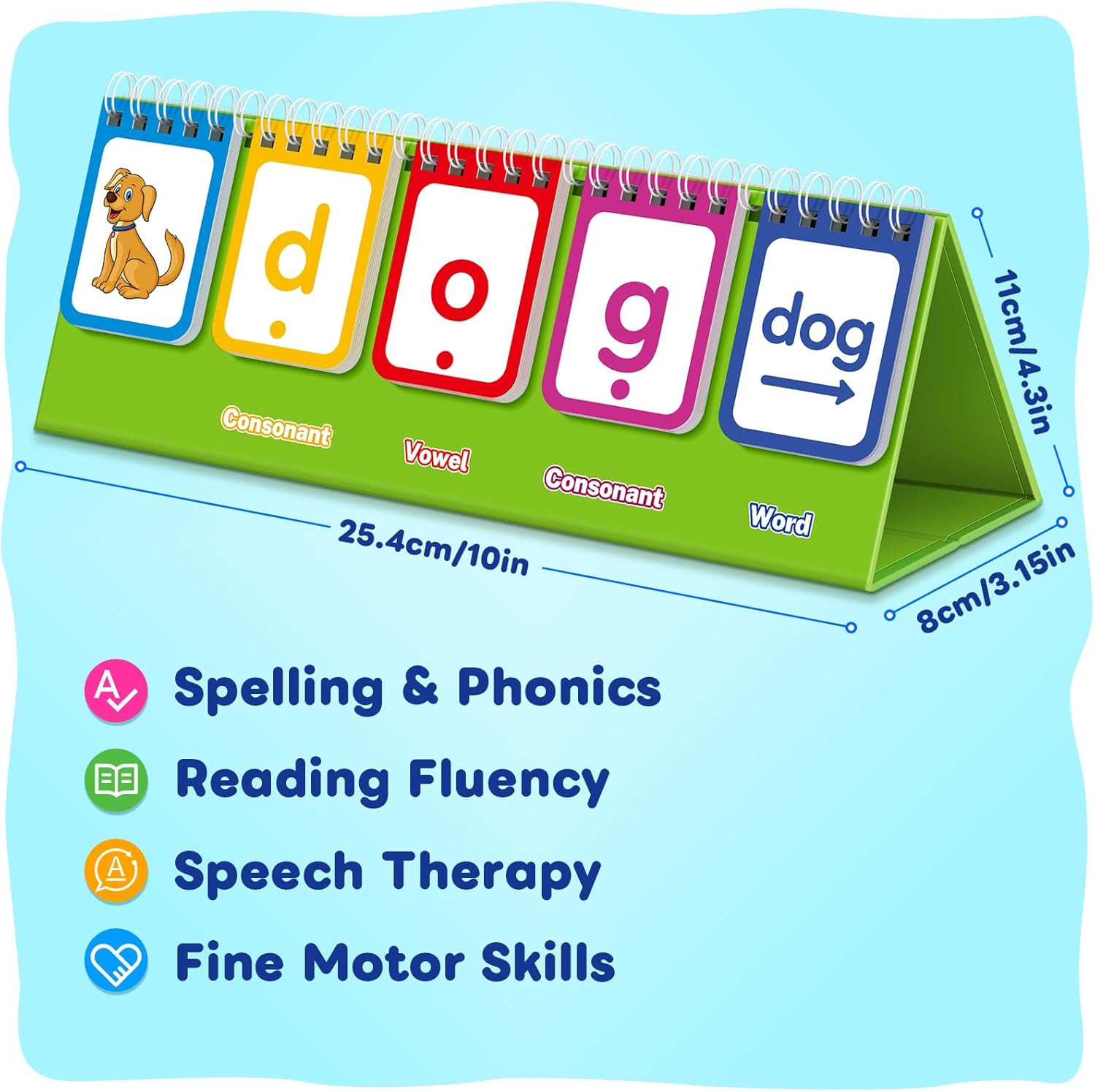 CVC Word Games,Phonics Flash Cards for Preschool Kindergarten Learning Activity,