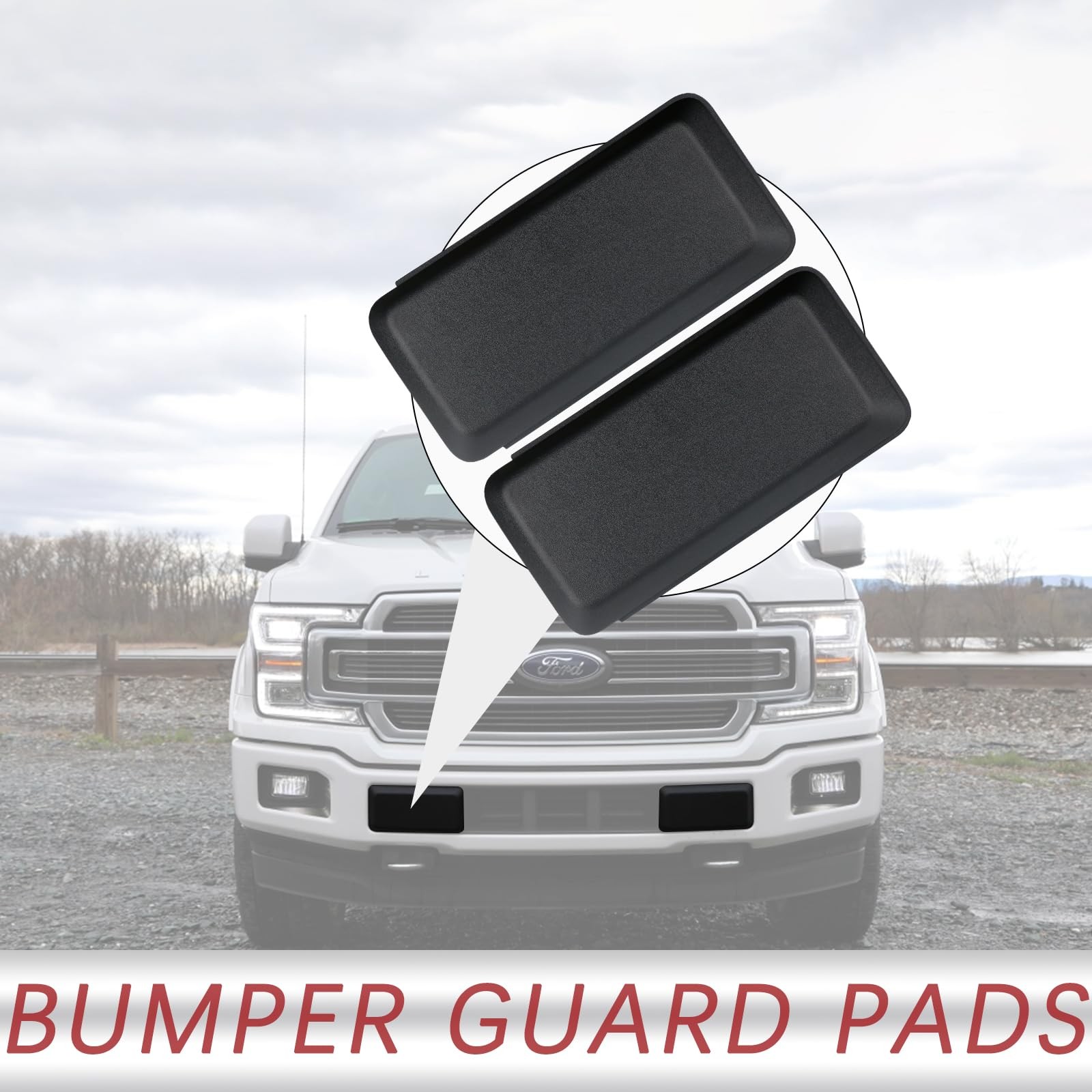 JL3Z-17E810-AB Front Lower Grille Trim 18-20 F-150 Pair