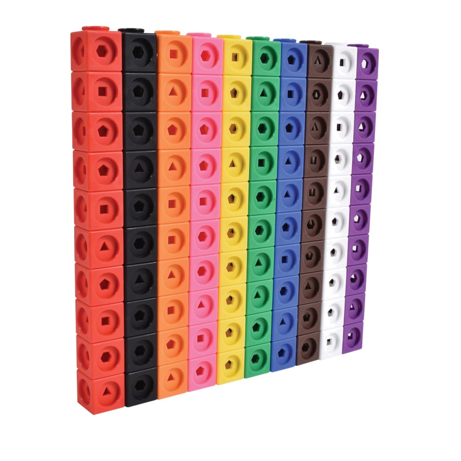 Vibrant 100-Piece Math Cube Set – Perfect for Shape Sorting & Counting Games