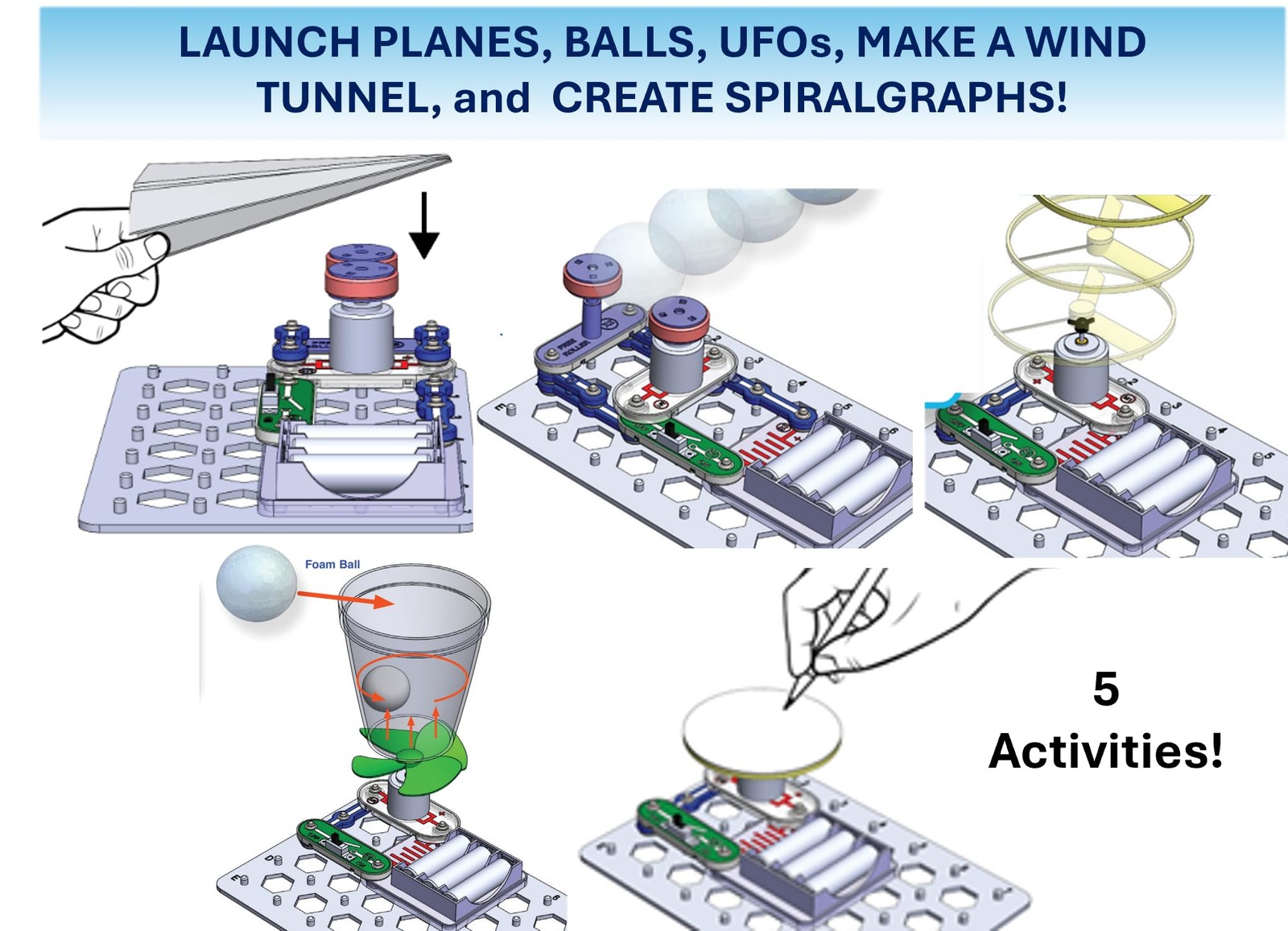 Flight Deck Science/STEM Toy kit | Ages 8+ | Construction Gift for Boys and G…