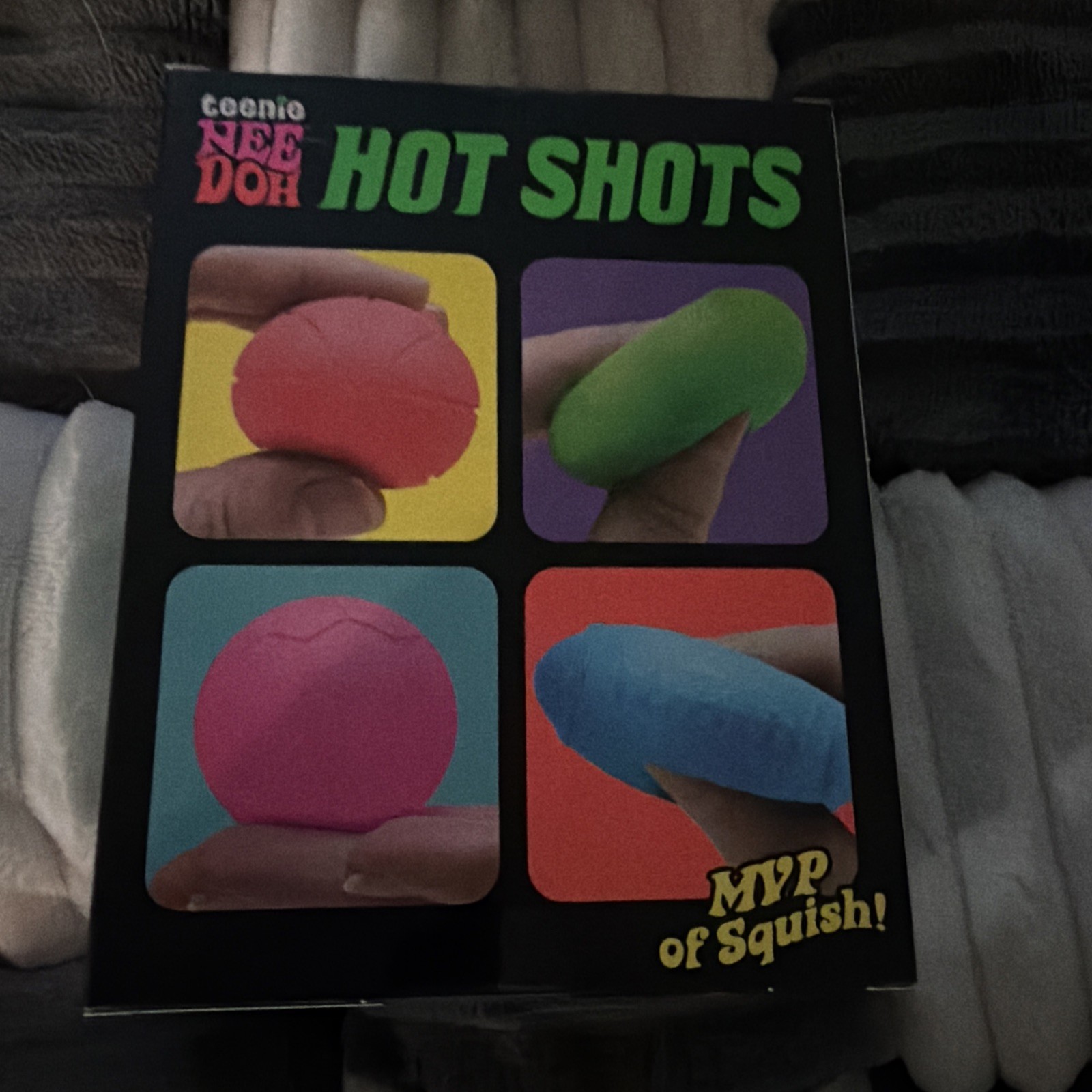 NeeDoh Teenie Hot Shots 4-Pack sports Stress Fidget Sensory Nee Doh