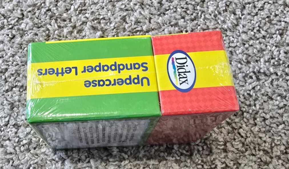NEW Sandpaper Letters Uppercase Didax Tactile Alphabet Cards for Early Learning