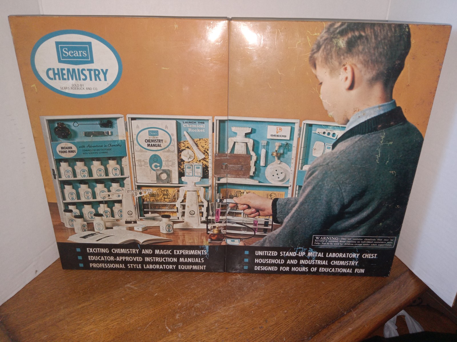 1960’S VINTAGE SEARS CHEMISTRY SET METAL BOX