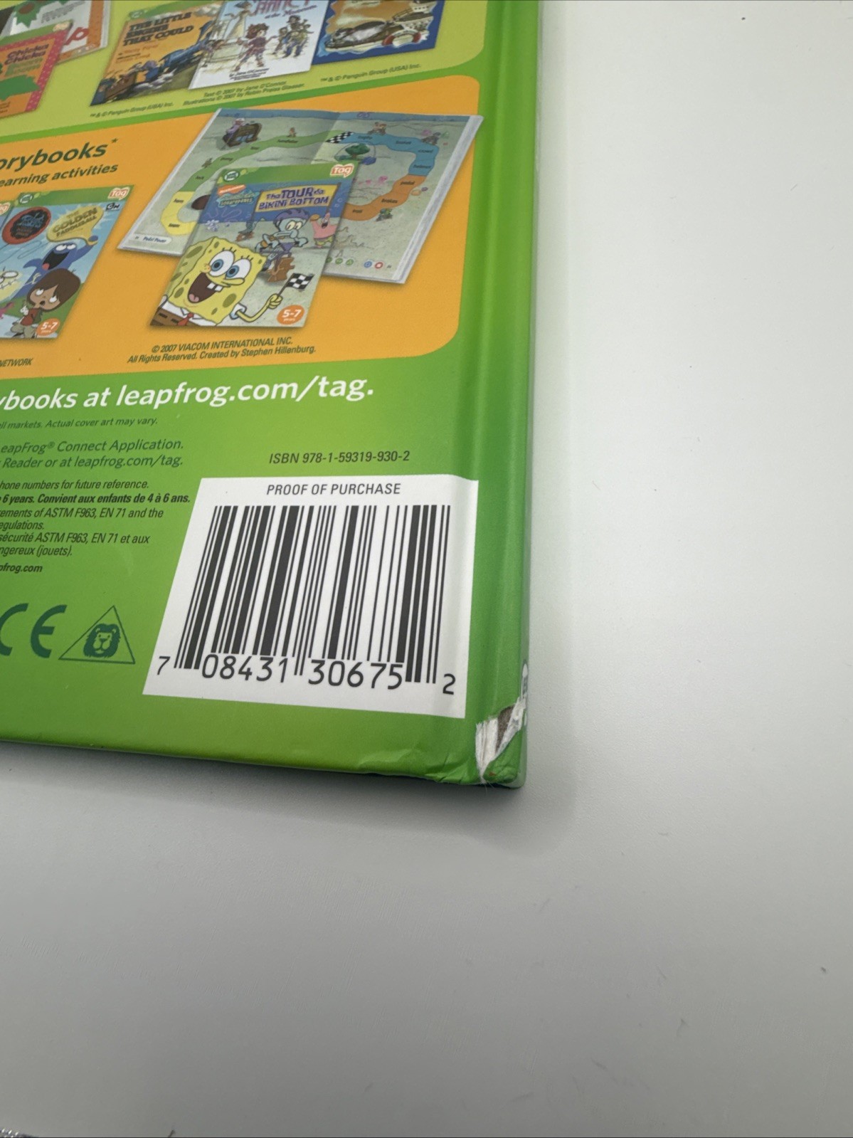 Leapfrog Tag Reading System 8 Books Green & Clear Case – Cars UP Spiderman Pixar