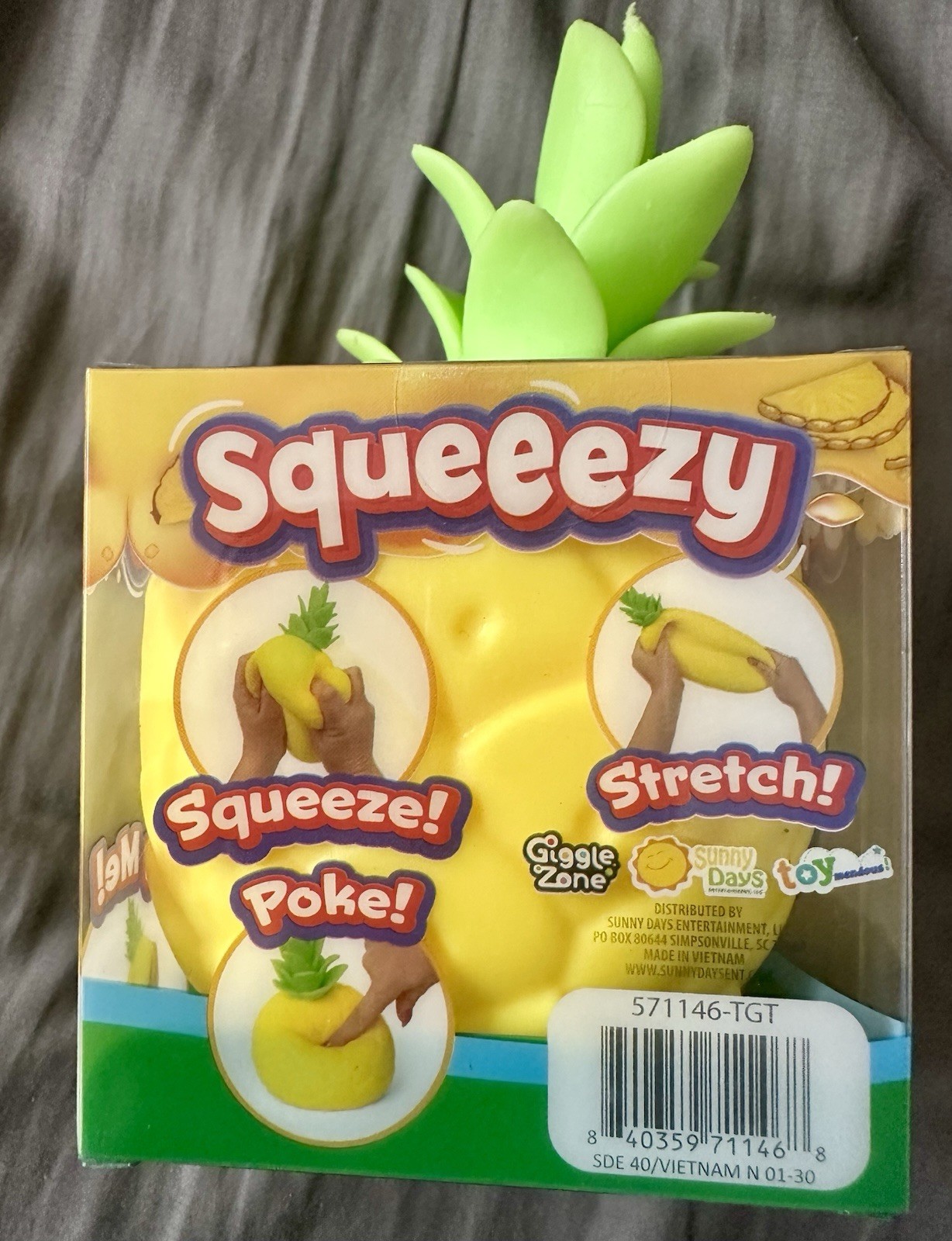 Sunny Days Squeeezy Pineapple | Sensory Squishy Toy NEW DROP FAST SHIP