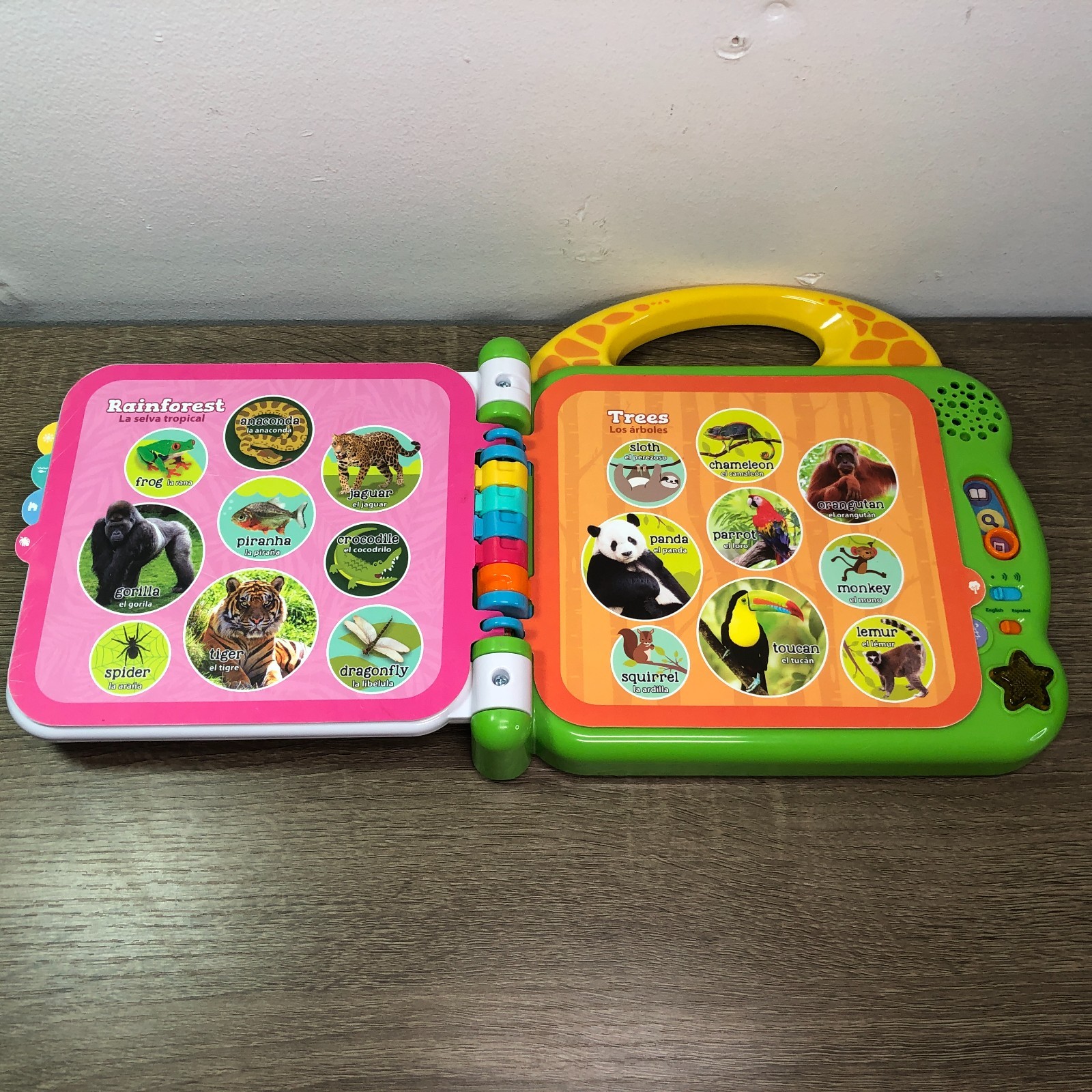 Leap Frog 100 Animals Book English Spanish Electronic Learning Toy 2020 Works 8″