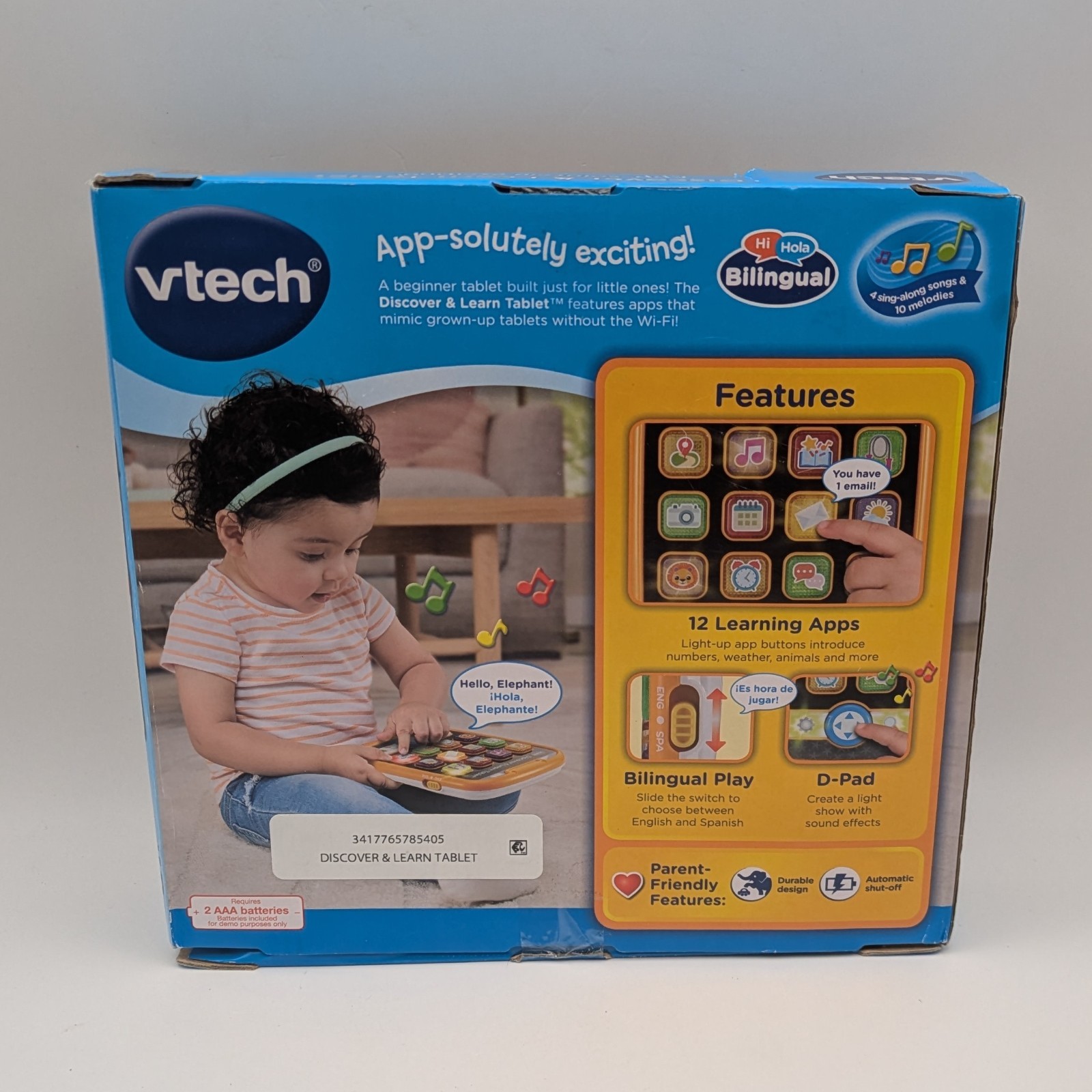 Toy VTech English Spanish Discover & Learn Tablet Tested Work