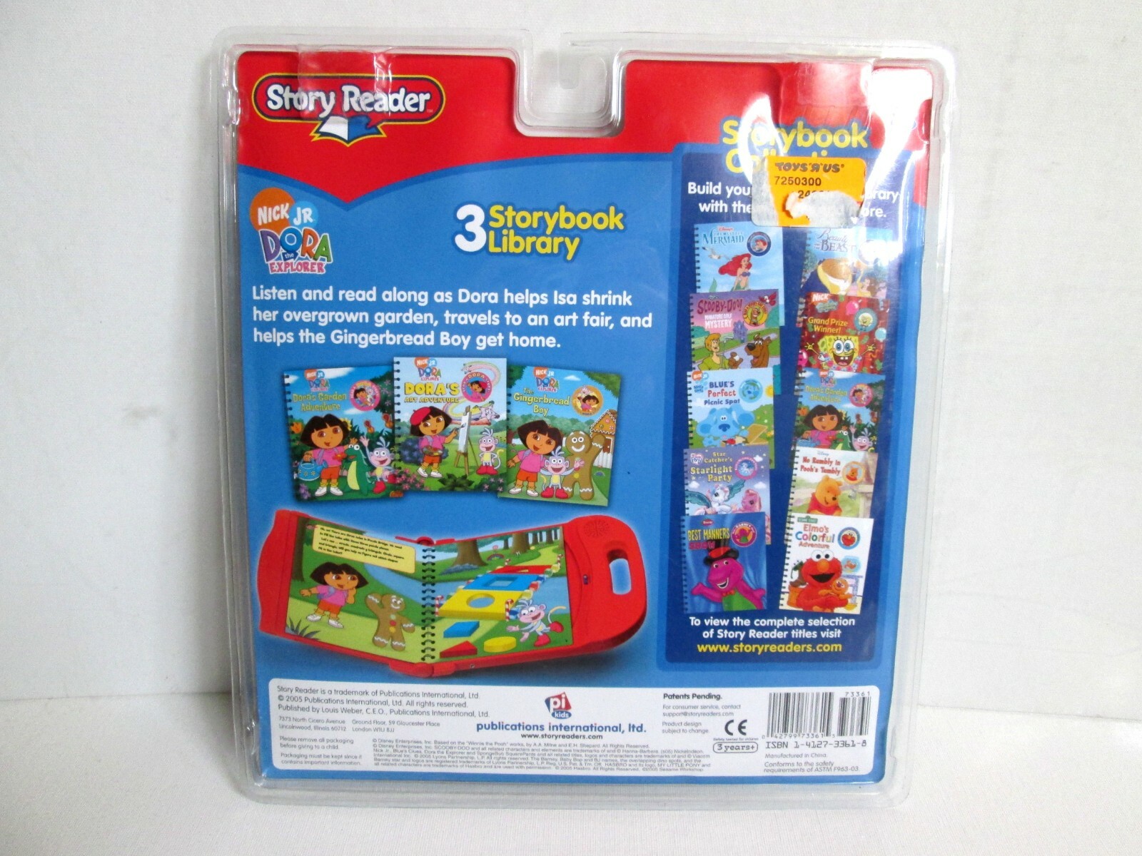NEW PI Kids Story Reader 3 Storybooks Dora The Explorer Nick Jr Art Garden