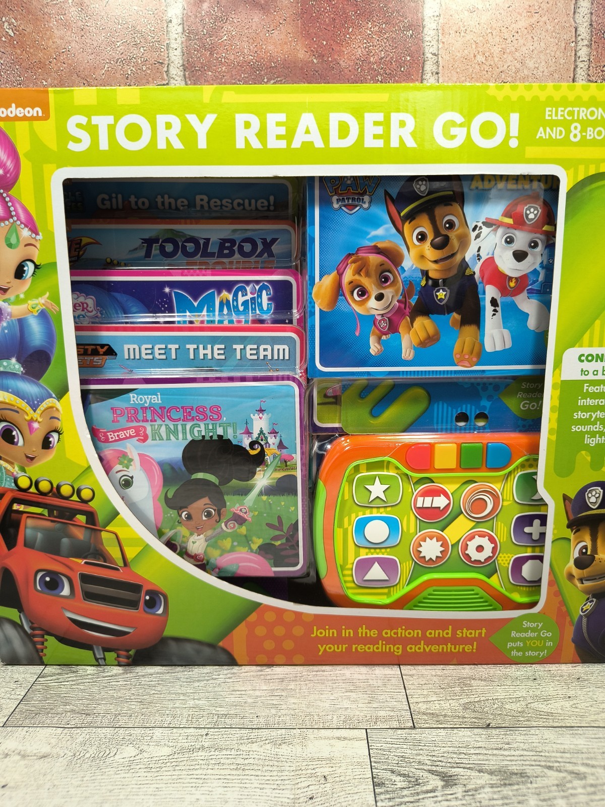 Nickelodeon Story Reader Go! Electronic Reader 8 Book Library New In Box